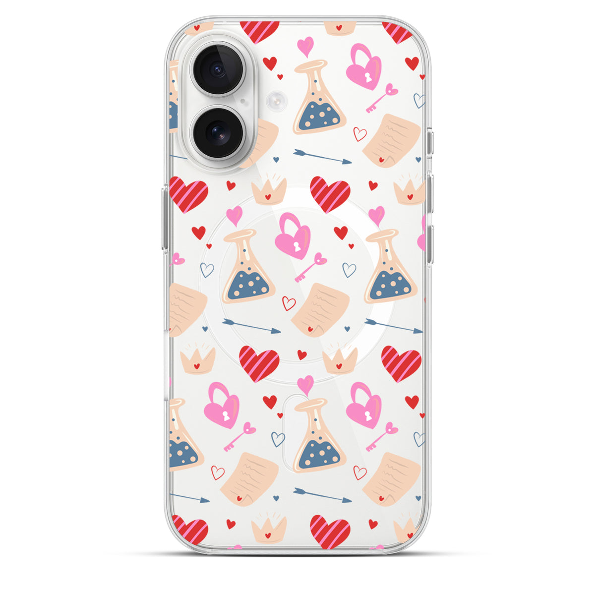 Love Chemistry - Cover MagSafe Trasparente Personalizzata