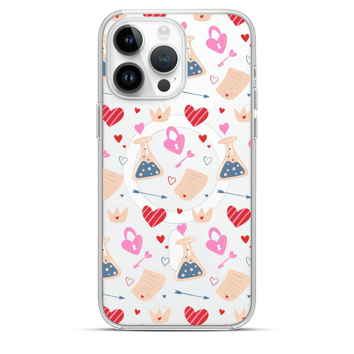 Love Chemistry - Cover MagSafe Trasparente Personalizzata
