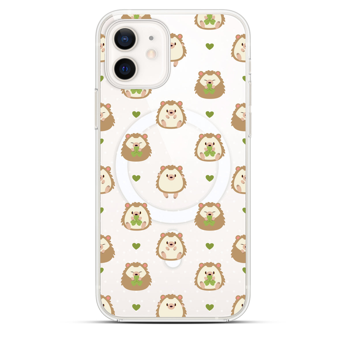 Lovely Hedgehogs - Cover MagSafe Trasparente Personalizzata