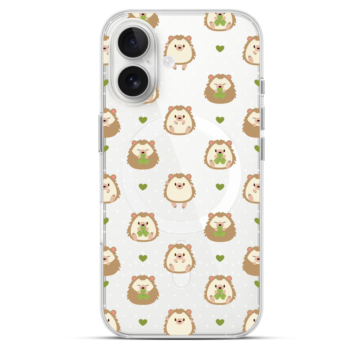 Lovely Hedgehogs - Cover MagSafe Trasparente Personalizzata