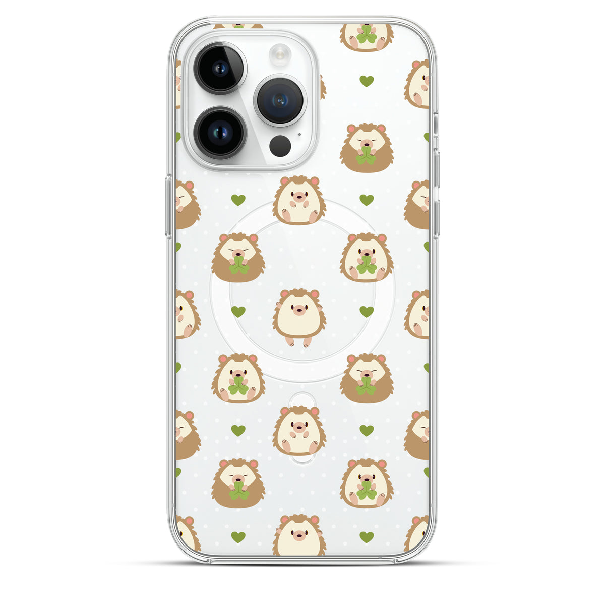 Lovely Hedgehogs - Cover MagSafe Trasparente Personalizzata
