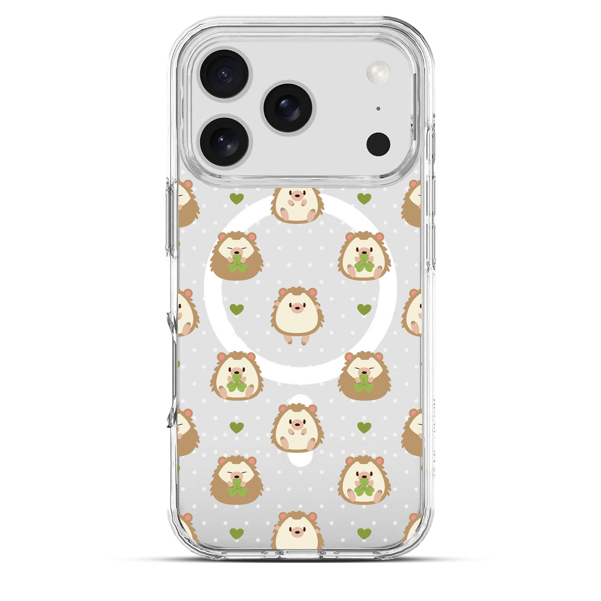 Lovely Hedgehogs - Cover MagSafe Trasparente Personalizzata