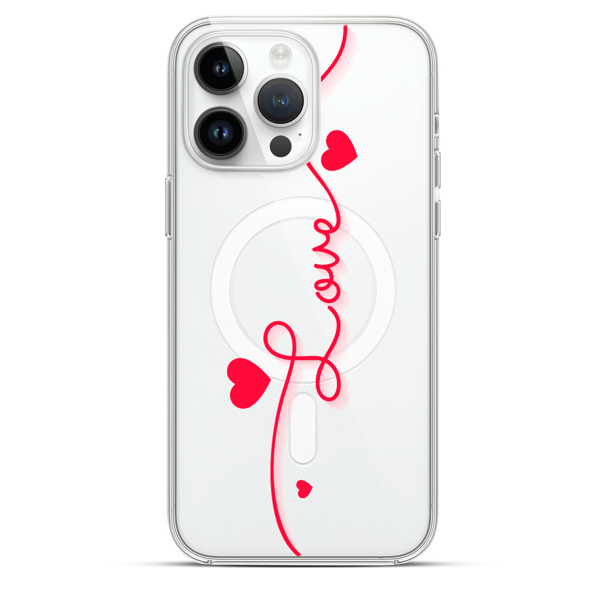 Love Lines - Cover MagSafe Trasparente Personalizzata