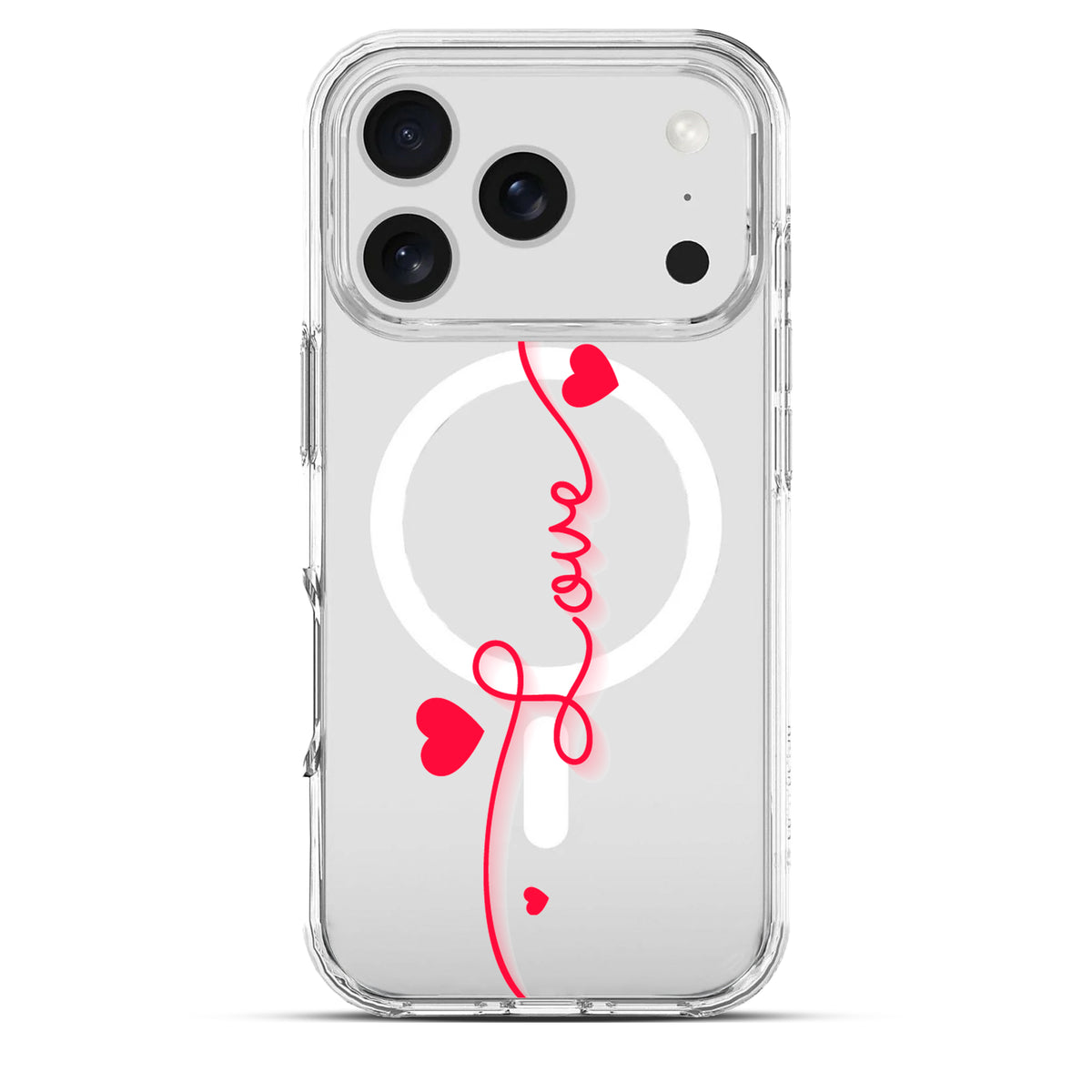 Love Lines - Cover MagSafe Trasparente Personalizzata