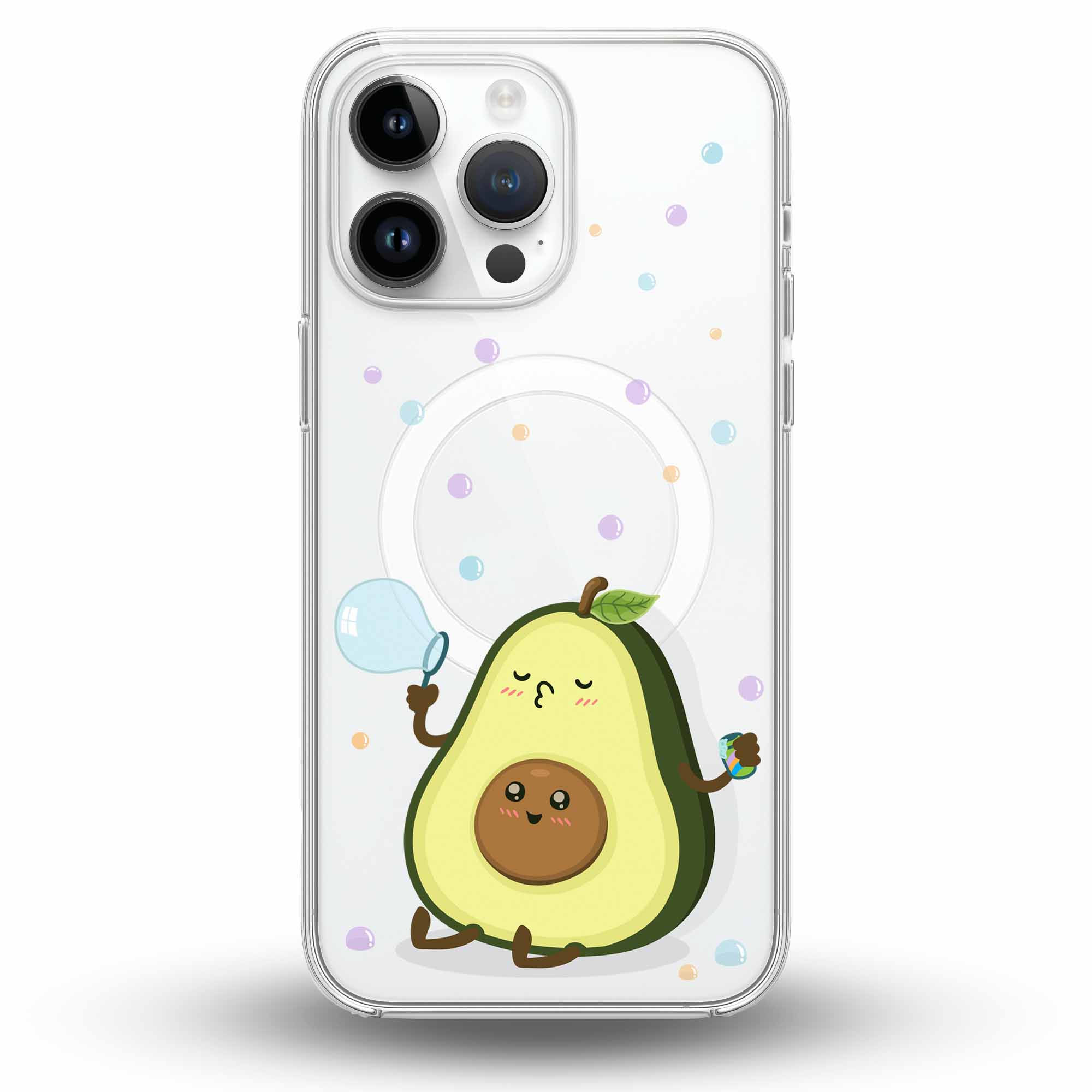 Avocado Bubble - Cover MagSafe Trasparente Personalizzata