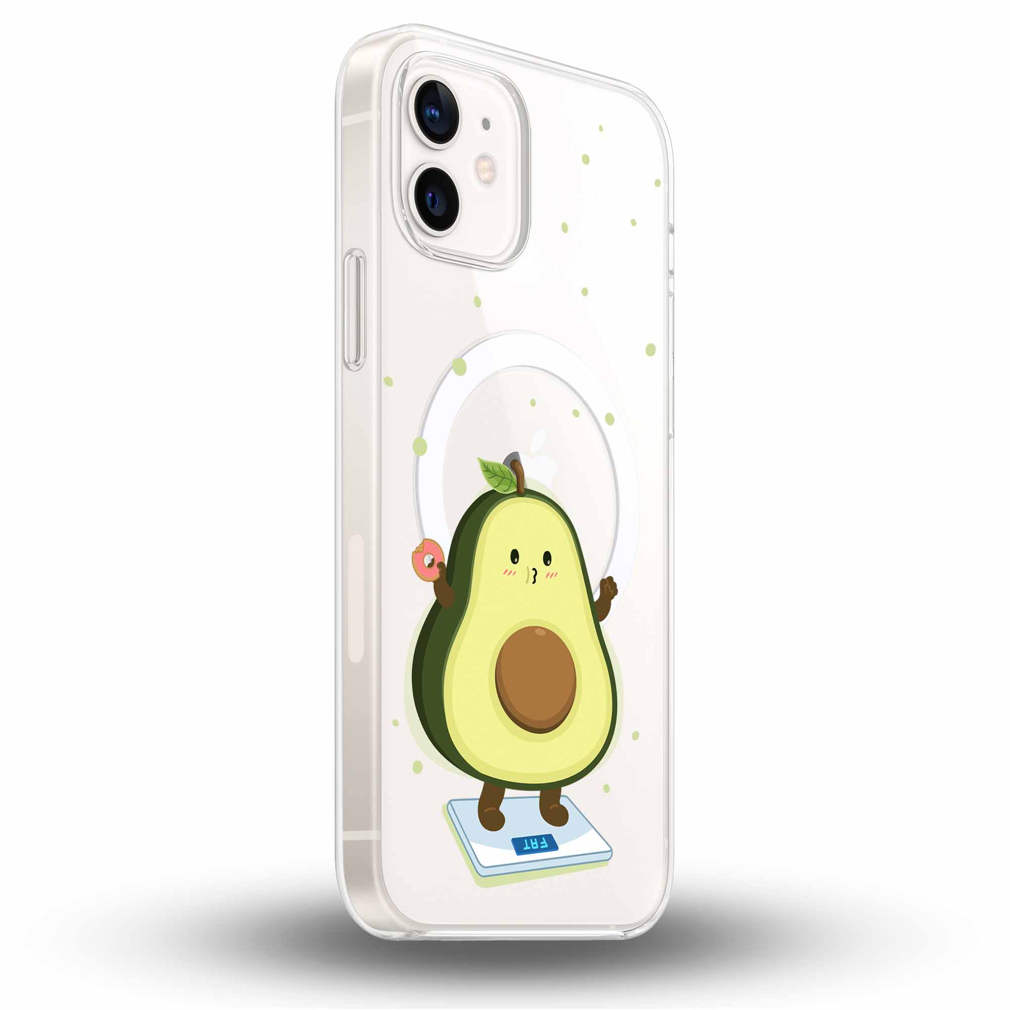 Pudgy Avocado - Cover MagSafe Trasparente Personalizzata