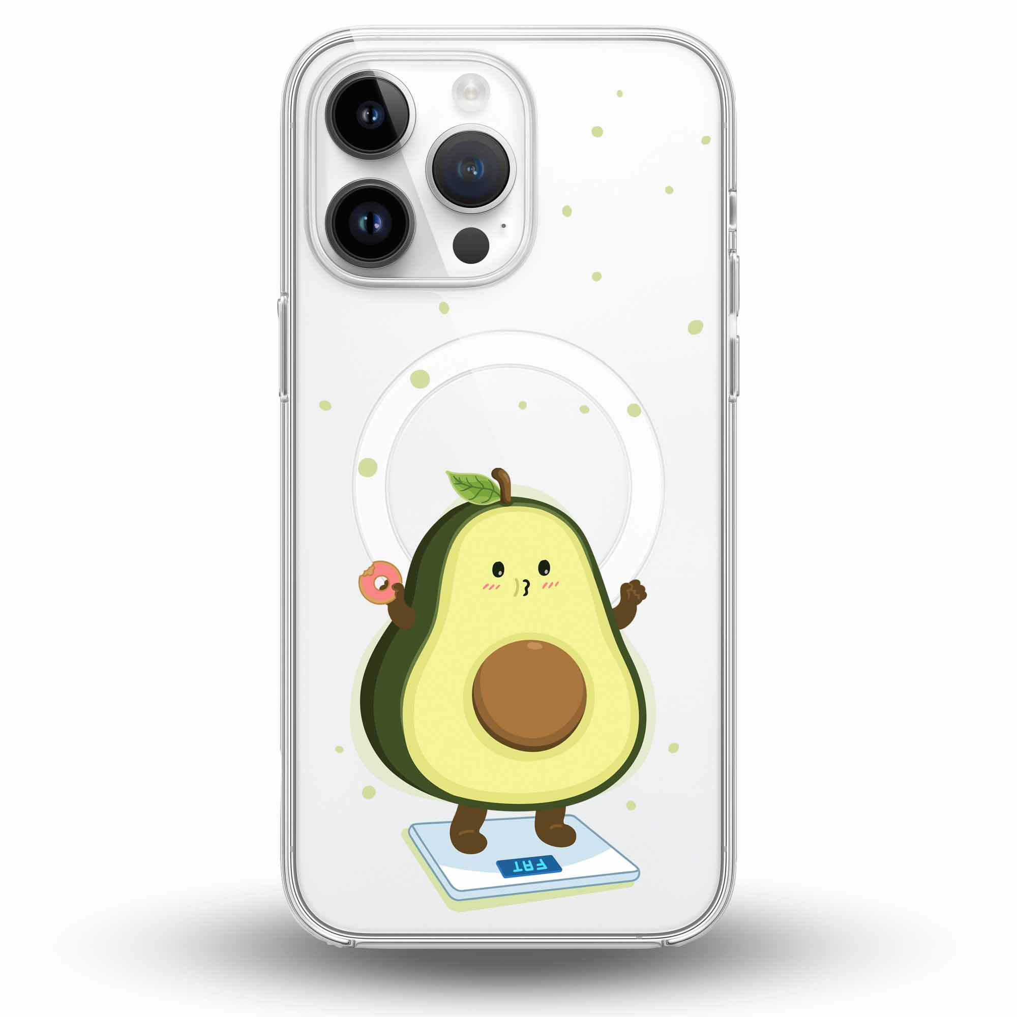 Pudgy Avocado - Cover MagSafe Trasparente Personalizzata