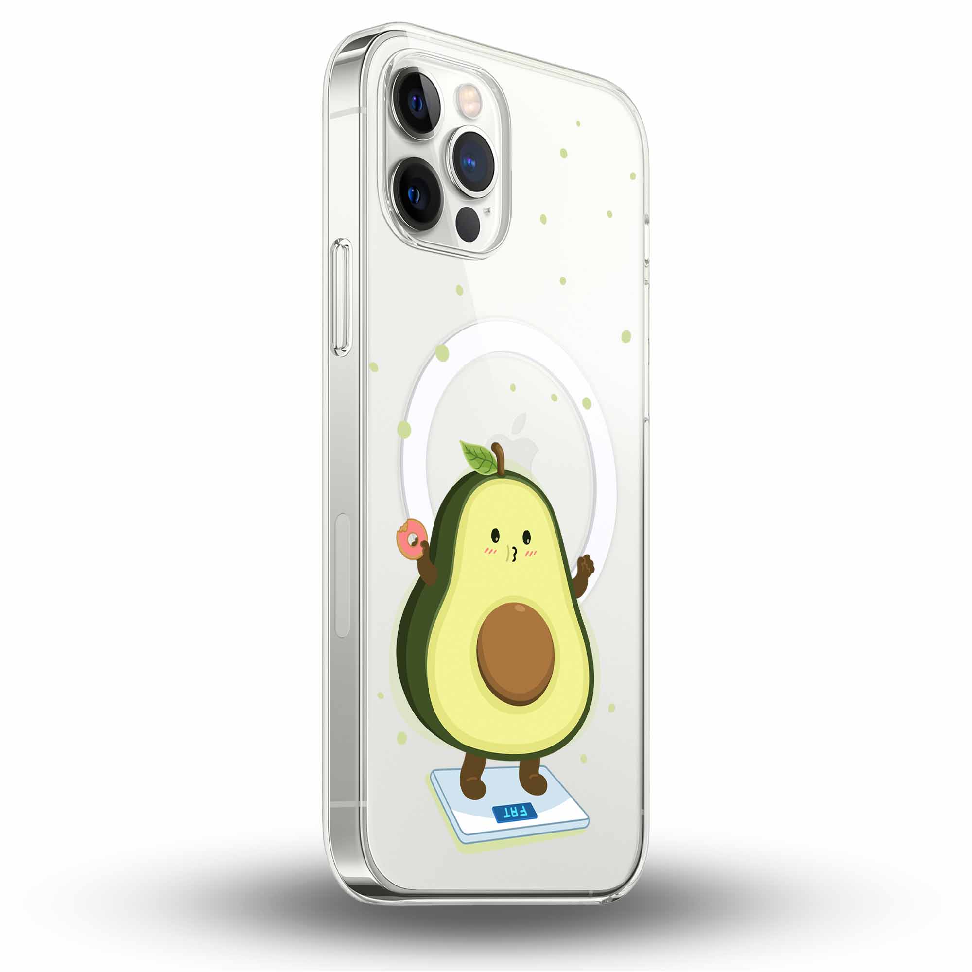 Pudgy Avocado - Cover MagSafe Trasparente Personalizzata