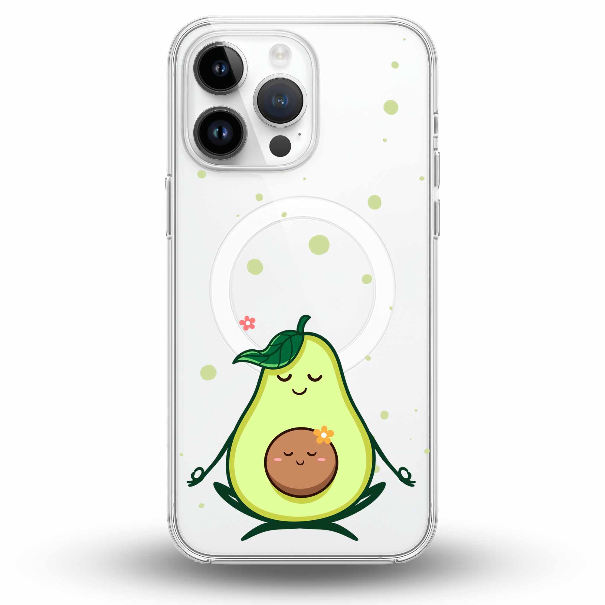 Avocado Yoga - Cover MagSafe Trasparente Personalizzata