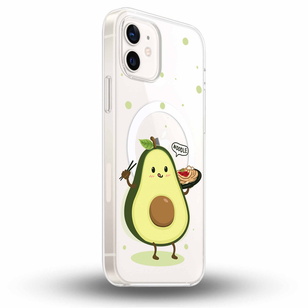 Avocado & Noodles - Cover MagSafe Trasparente Personalizzata