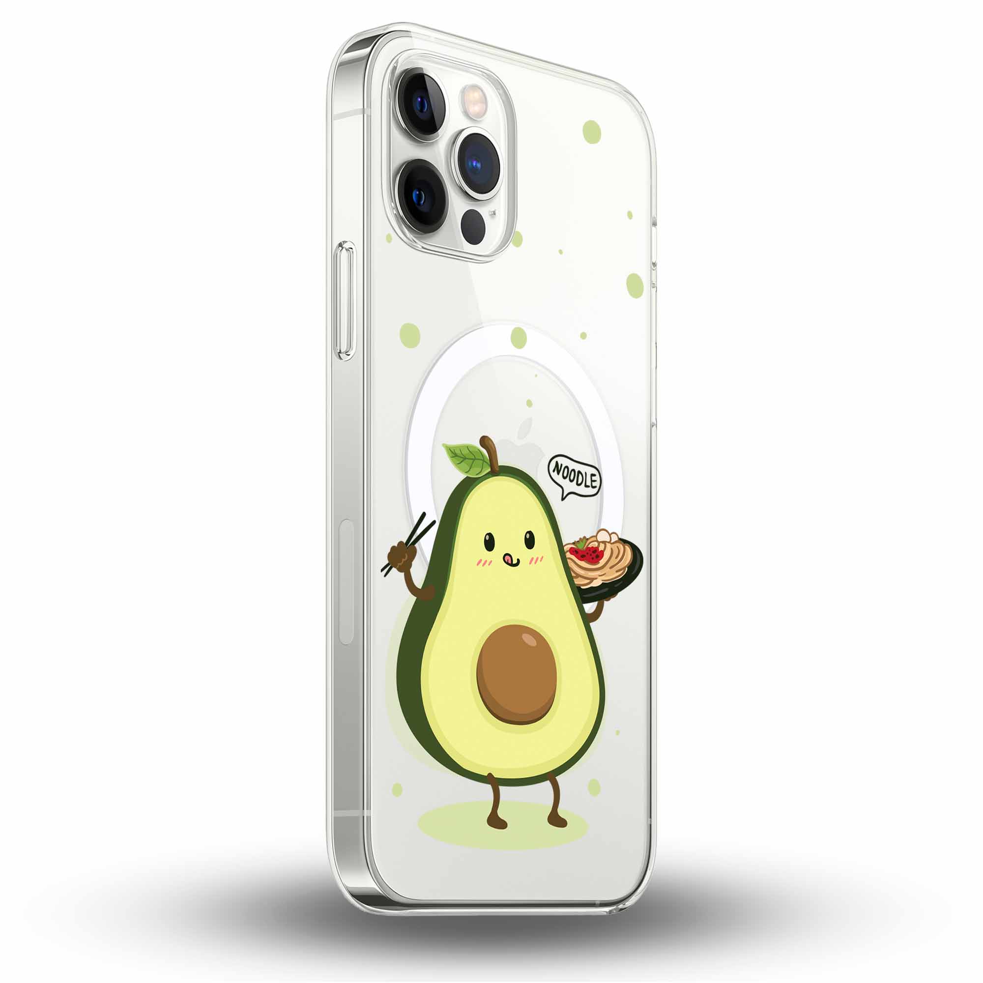 Avocado & Noodles - Cover MagSafe Trasparente Personalizzata