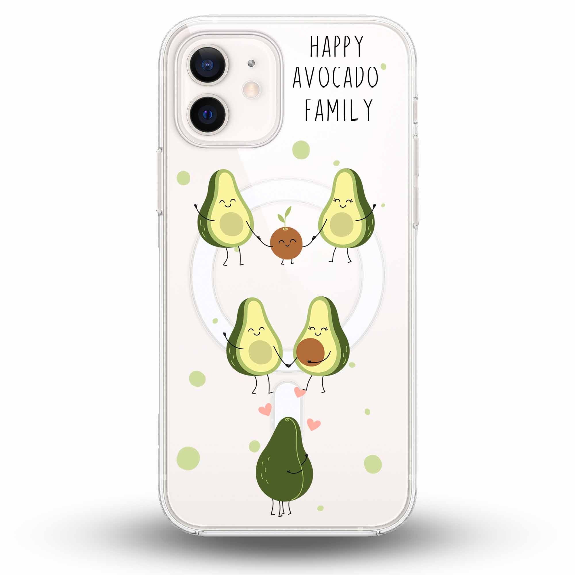Avocado’s Family - Cover MagSafe Trasparente Personalizzata