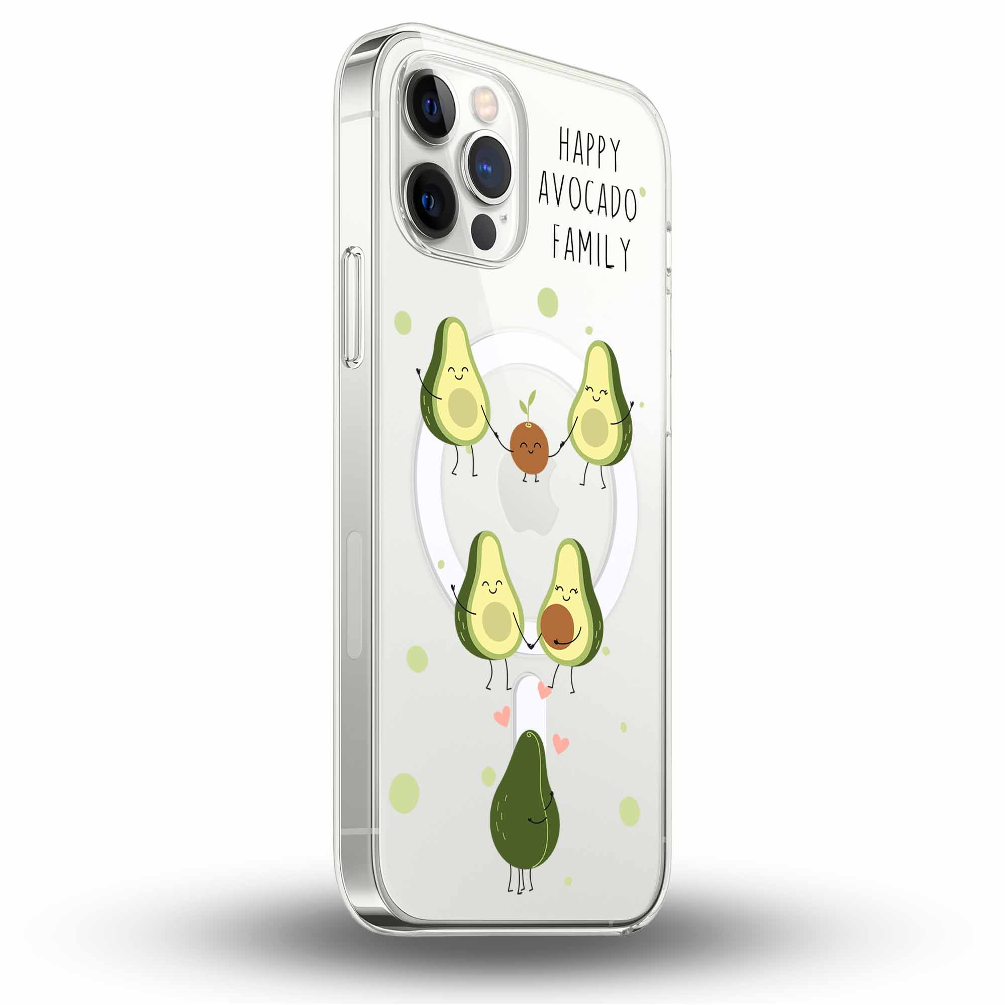 Avocado’s Family - Cover MagSafe Trasparente Personalizzata