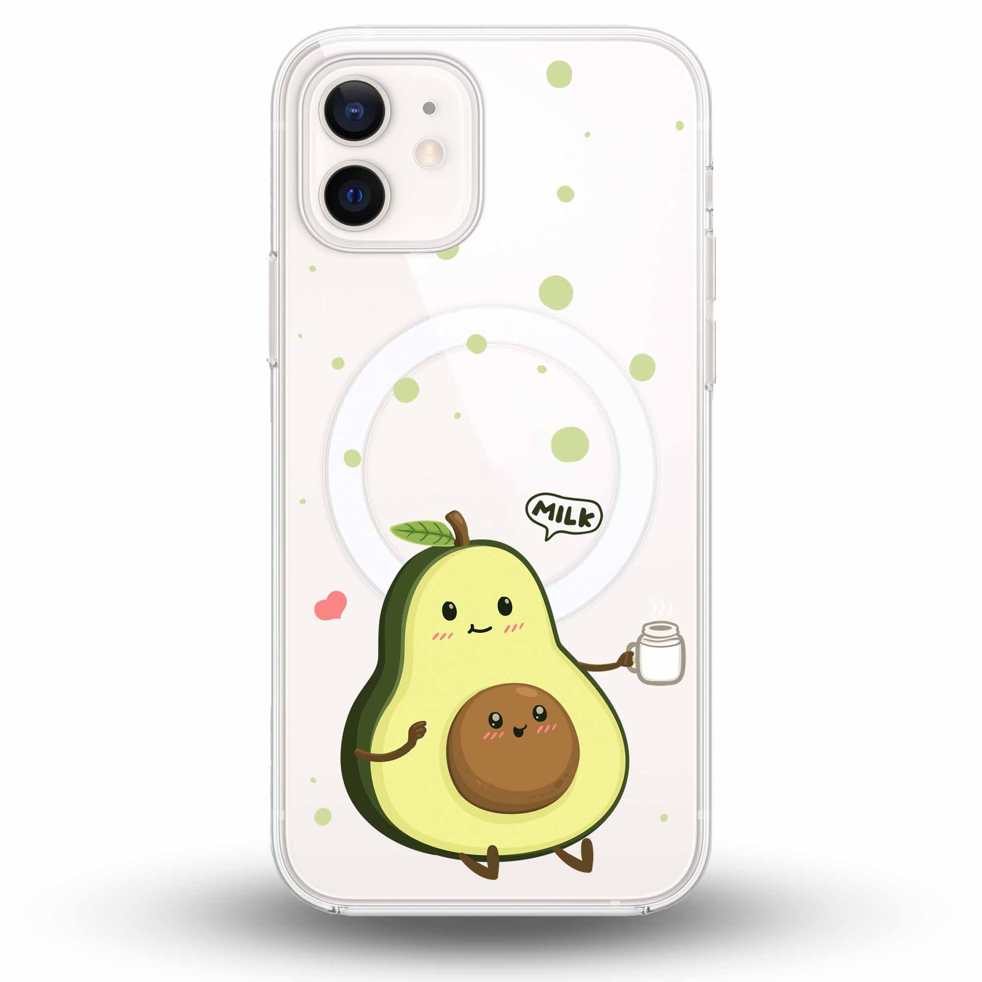 Cute Avocado - Cover MagSafe Trasparente Personalizzata