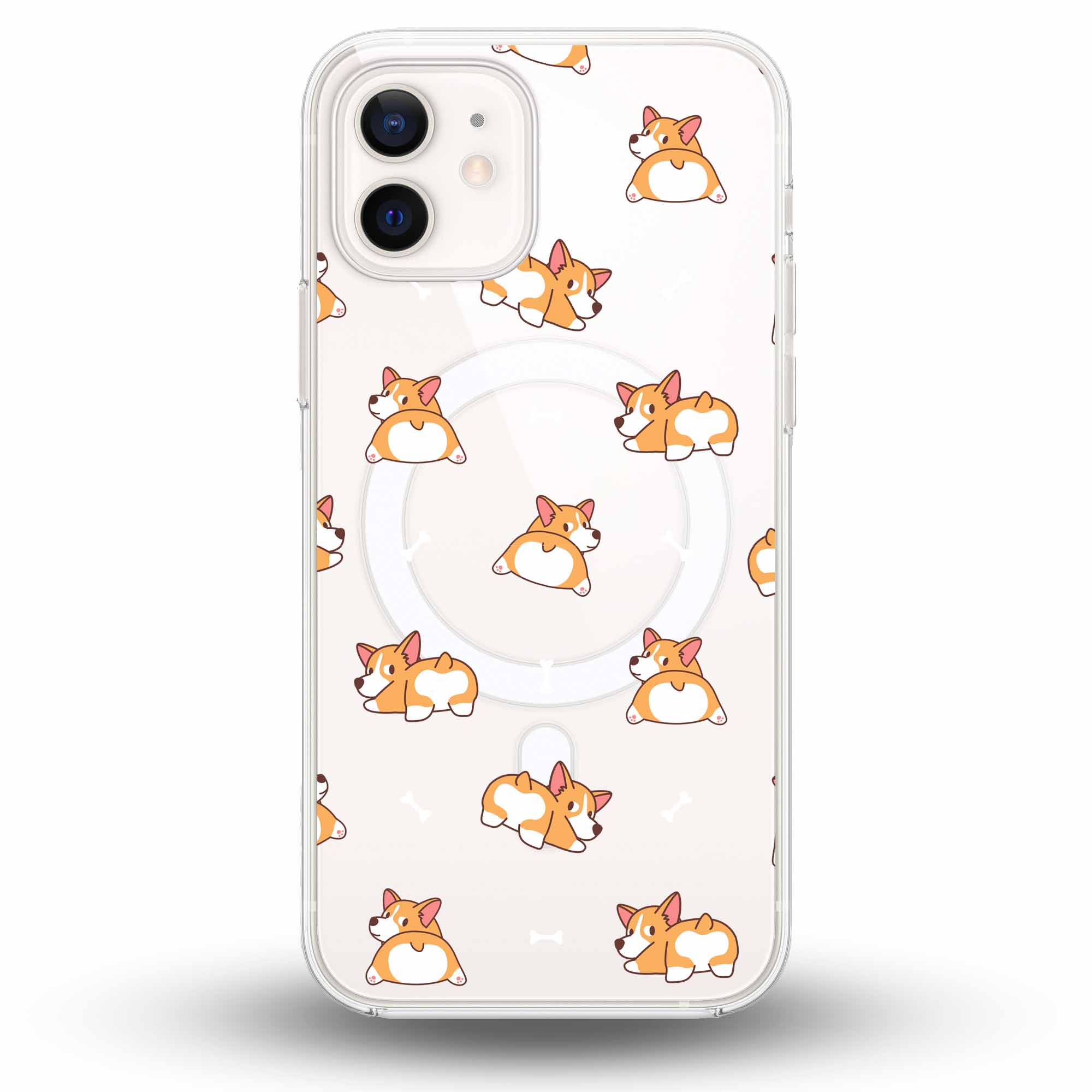 Cute Corgis - Cover MagSafe Trasparente Personalizzata