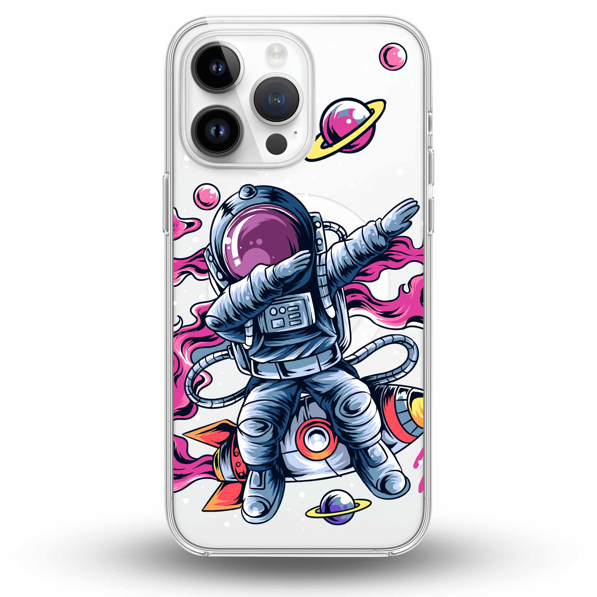 Dabbing Astronaut - Cover MagSafe Trasparente Personalizzata