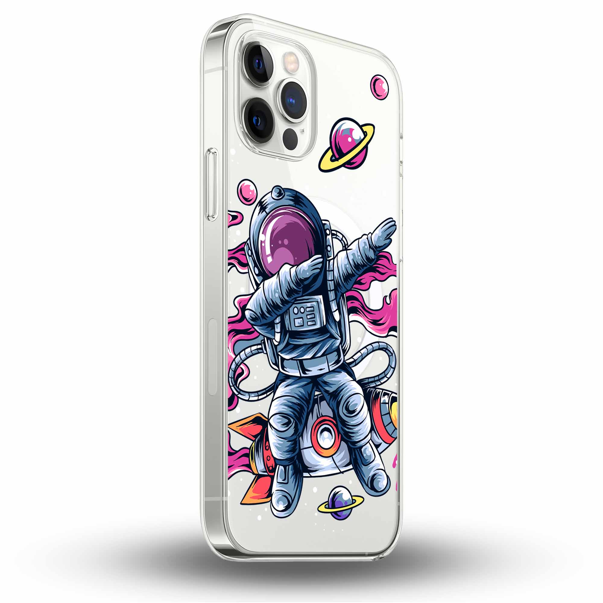 Dabbing Astronaut - Cover MagSafe Trasparente Personalizzata