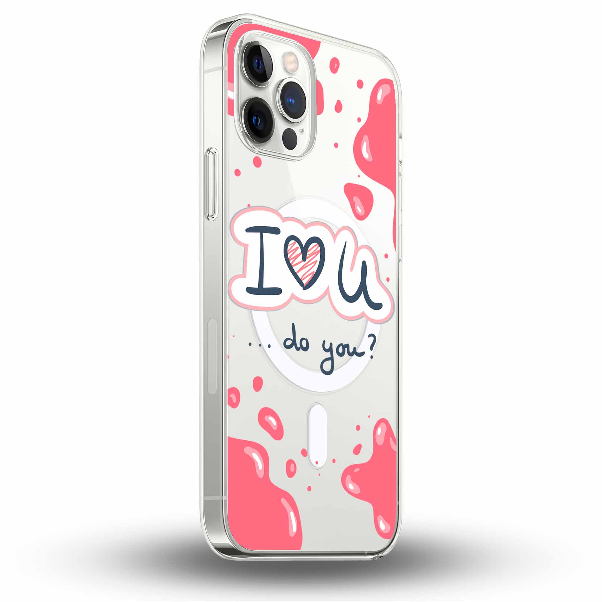 I❤️U - Cover MagSafe Trasparente Personalizzata