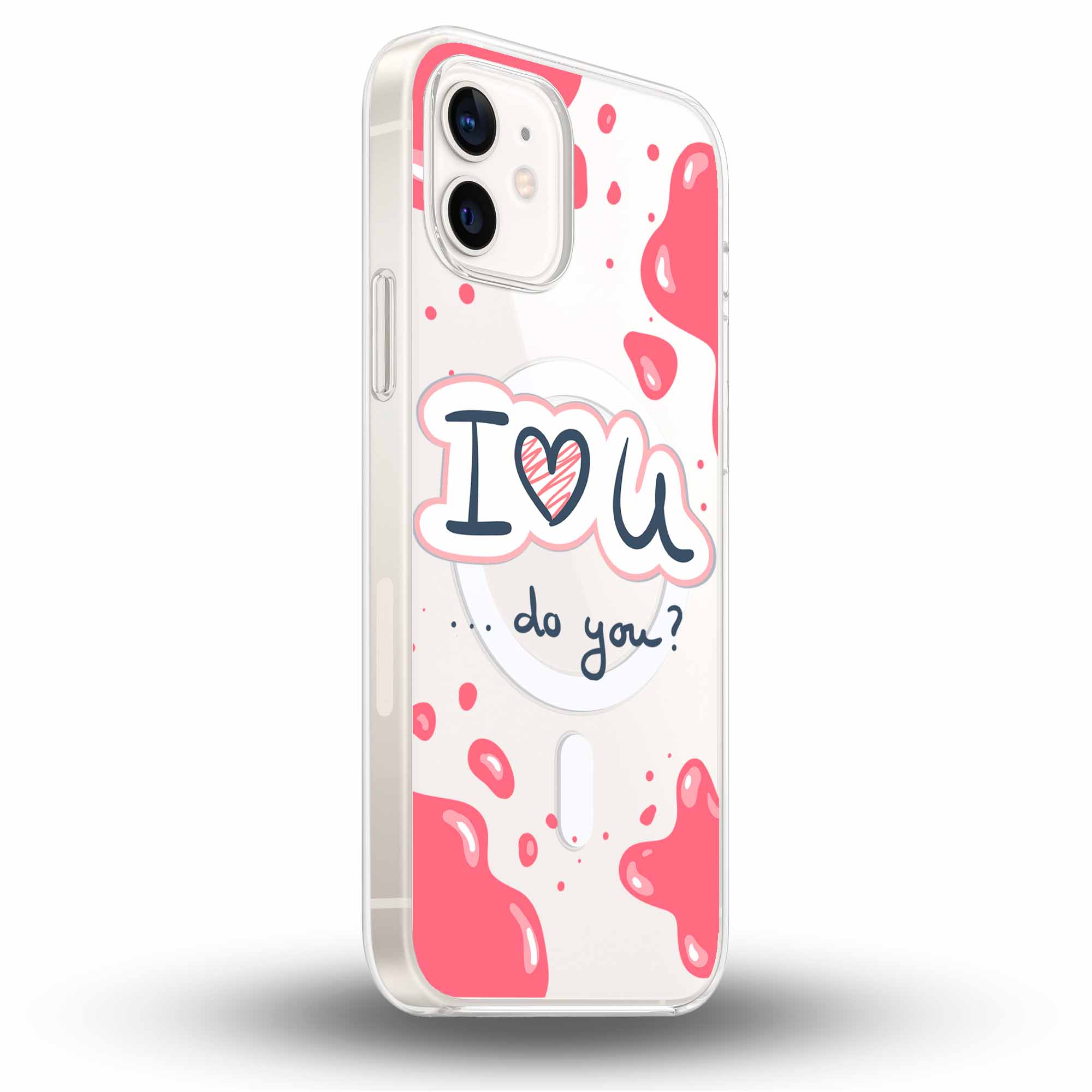 I❤️U - Cover MagSafe Trasparente Personalizzata