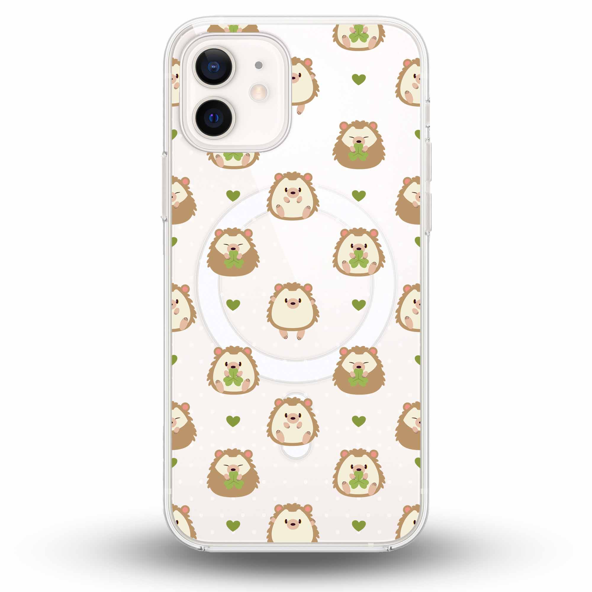 Lovely Hedgehogs - Cover MagSafe Trasparente Personalizzata