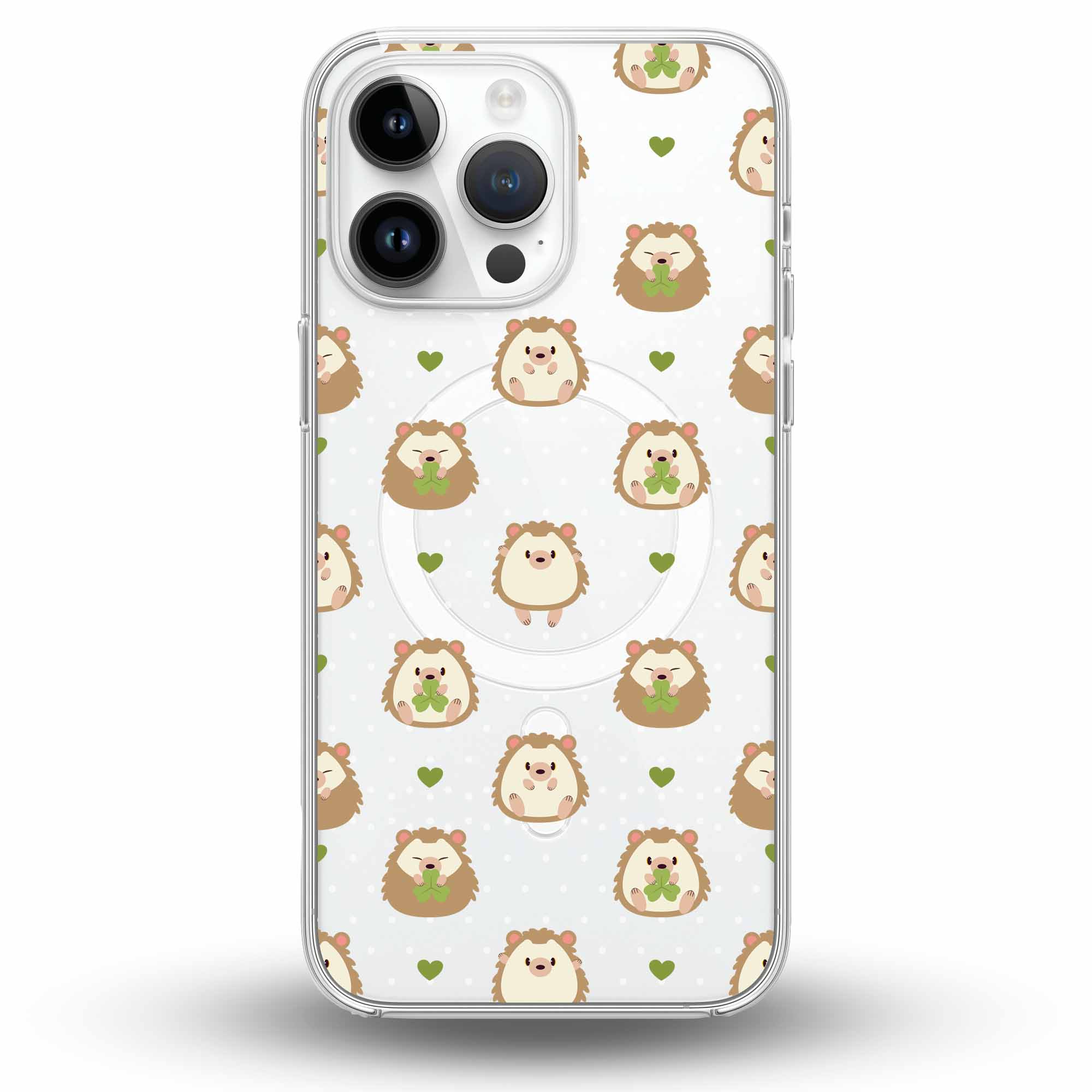 Lovely Hedgehogs - Cover MagSafe Trasparente Personalizzata