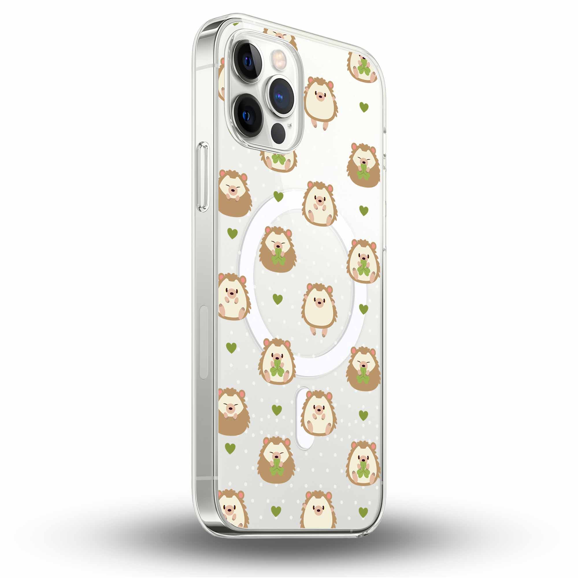 Lovely Hedgehogs - Cover MagSafe Trasparente Personalizzata