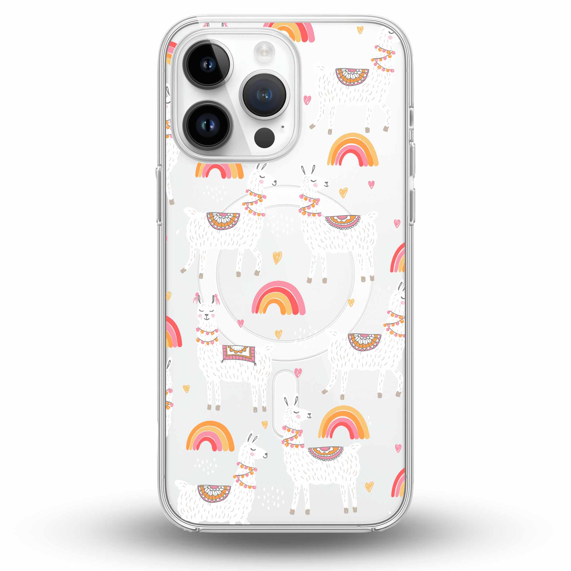 Peaceful Lamas - Cover MagSafe Trasparente Personalizzata