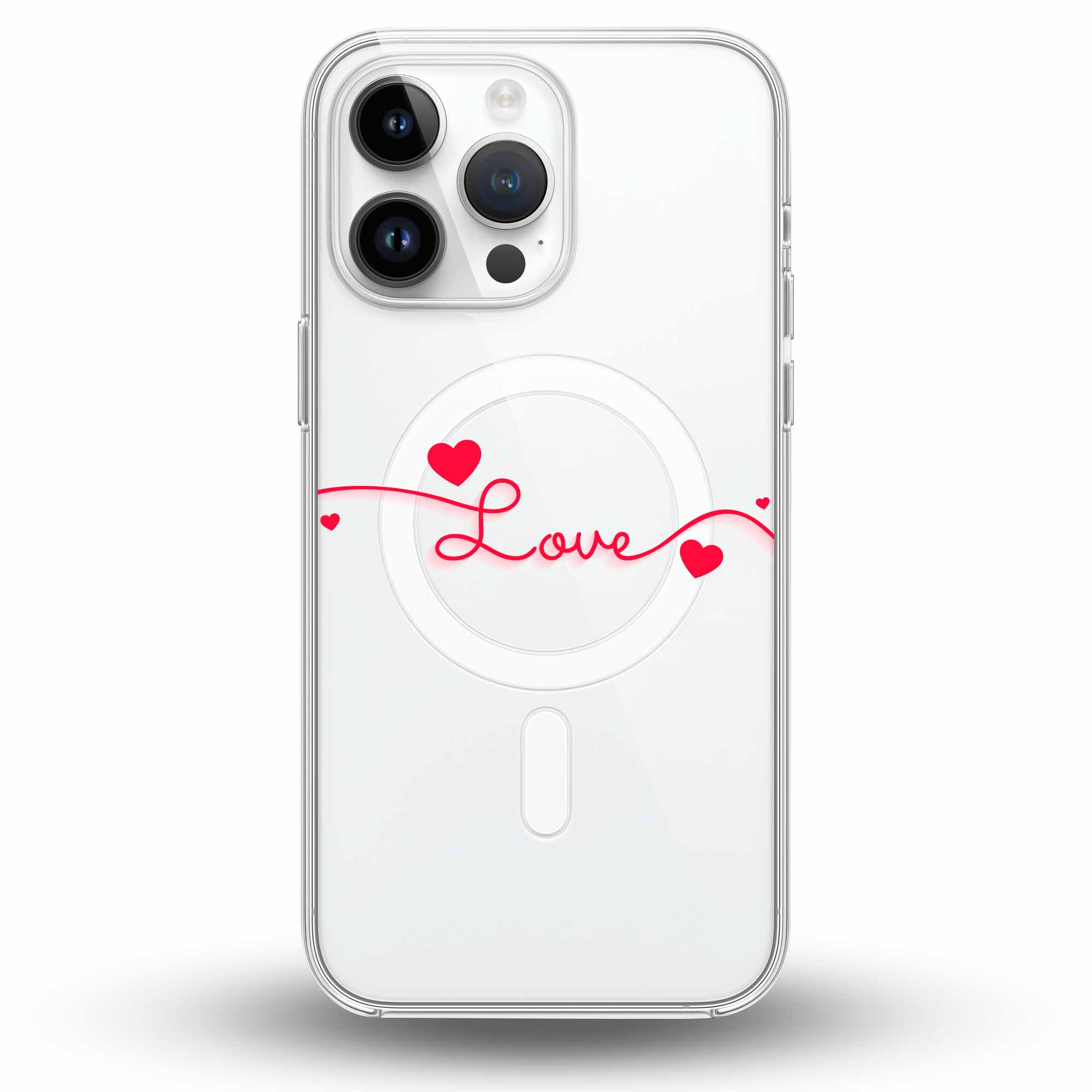 Love Lines - Cover MagSafe Trasparente Personalizzata