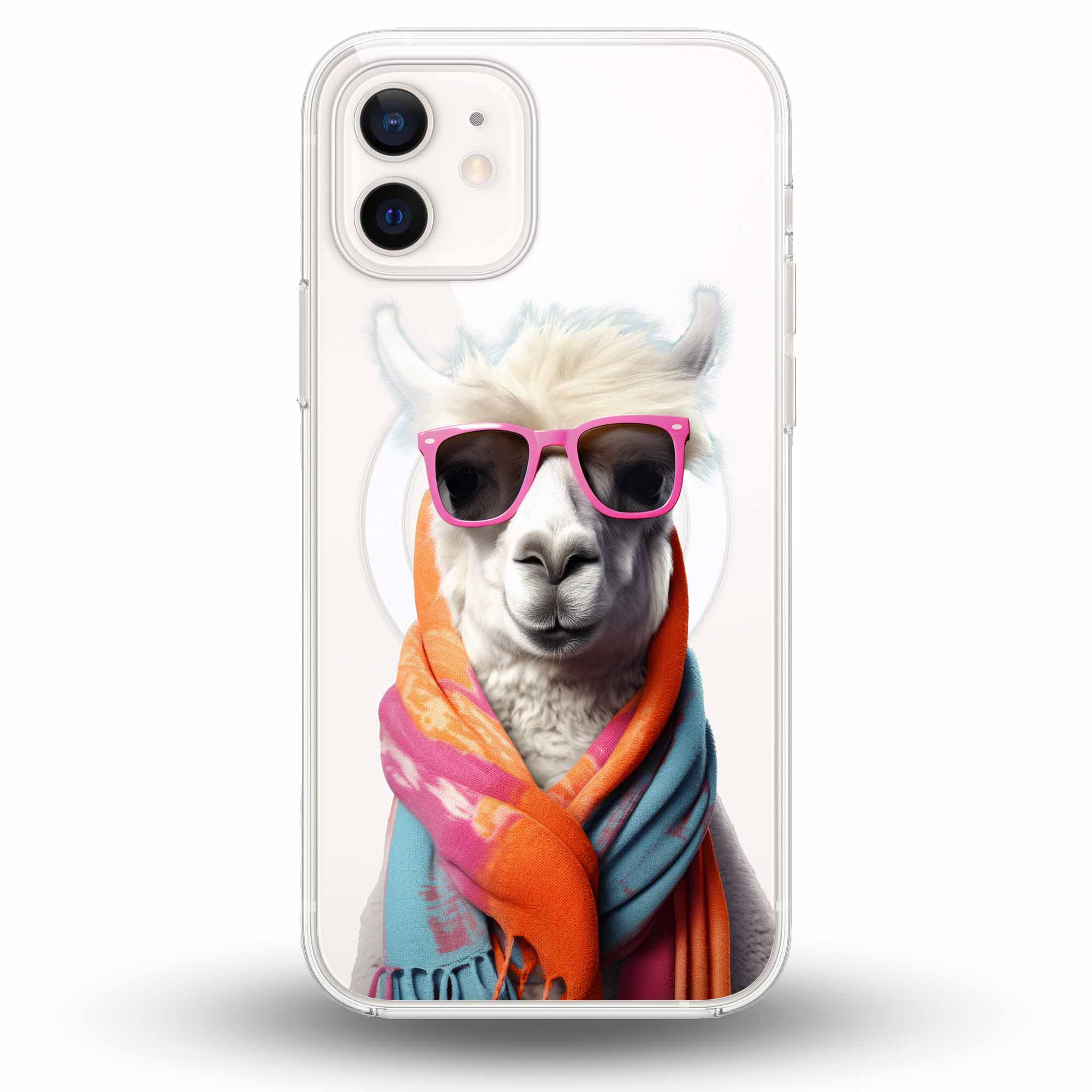 Luxe Lama Glow - Cover MagSafe Trasparente Personalizzata