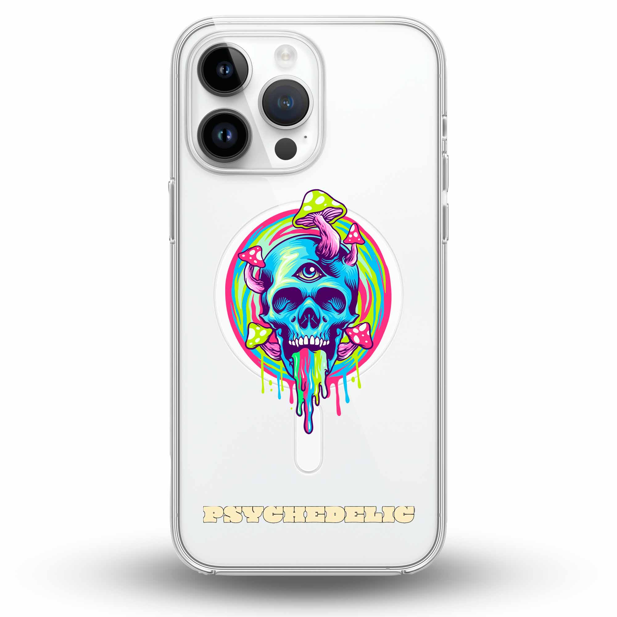 Shroomed Skull - Cover MagSafe Trasparente Personalizzata