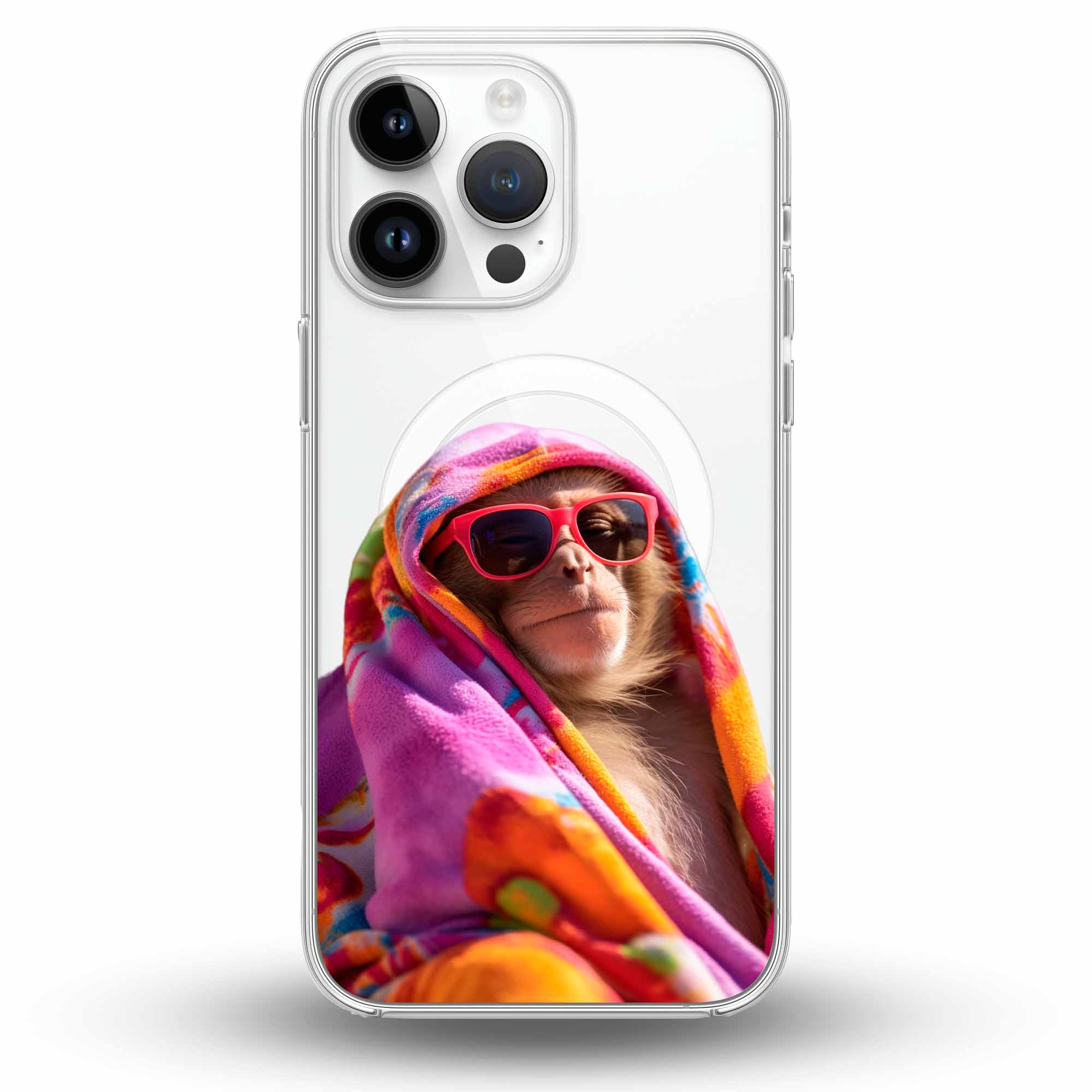 Sunset Chimp Lite - Cover MagSafe Trasparente Personalizzata