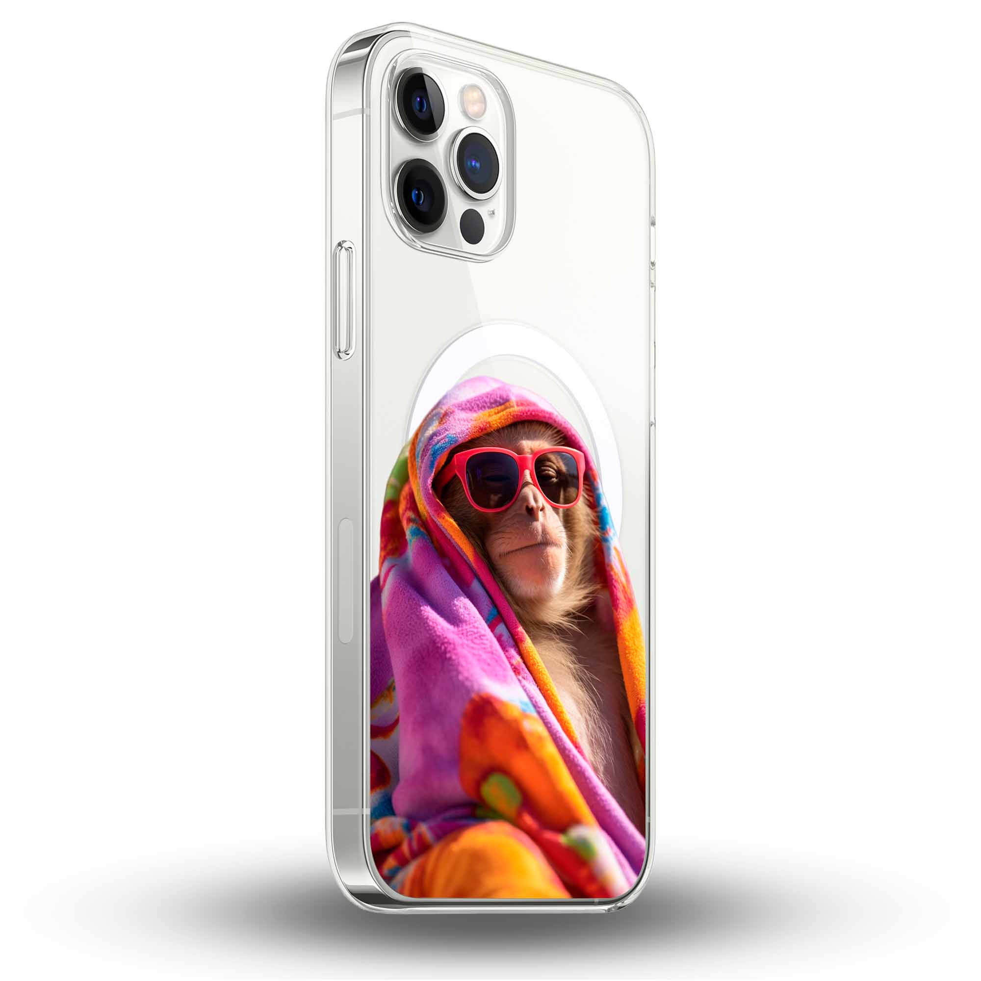 Sunset Chimp Lite - Cover MagSafe Trasparente Personalizzata