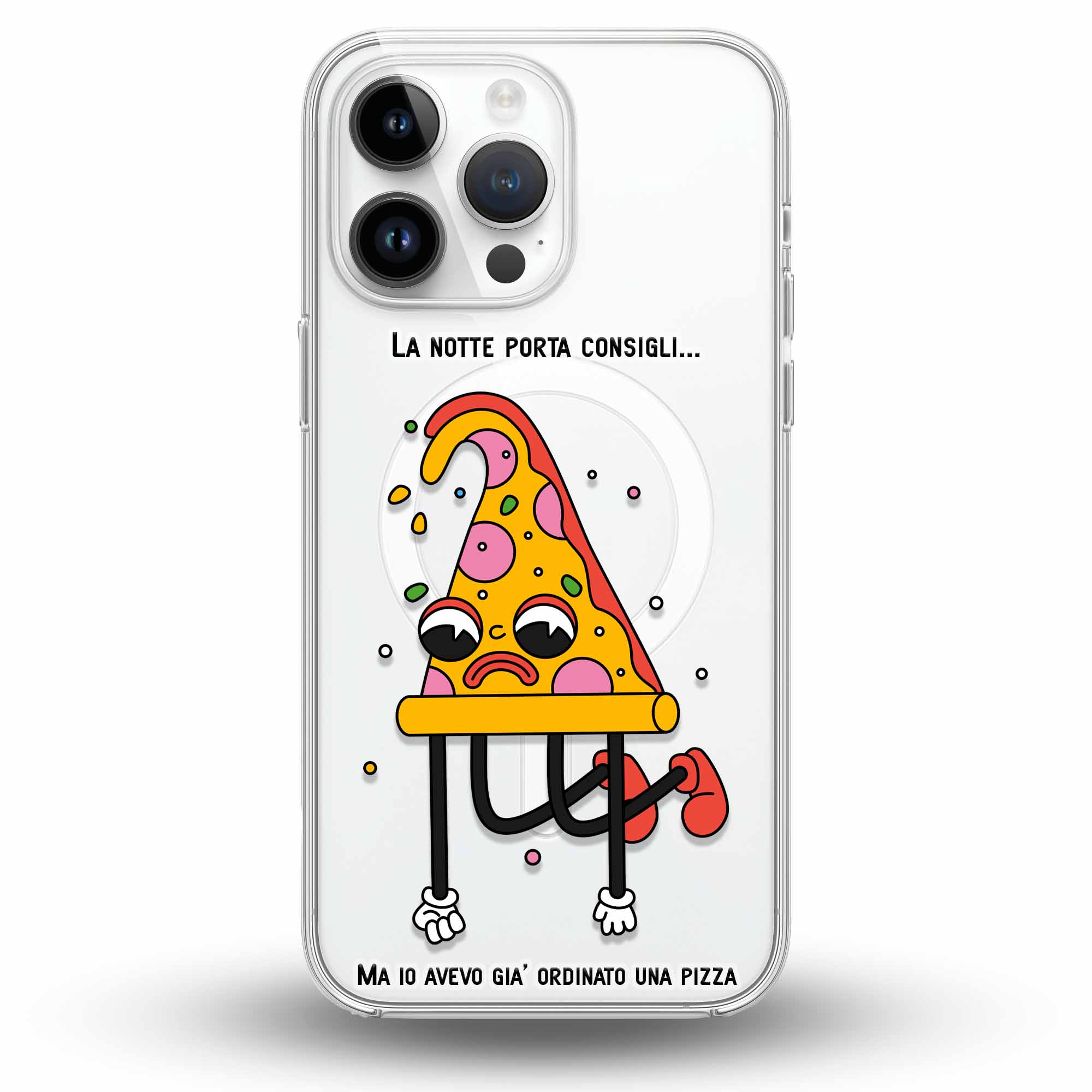 Pizza Mood - Cover MagSafe Trasparente Personalizzata