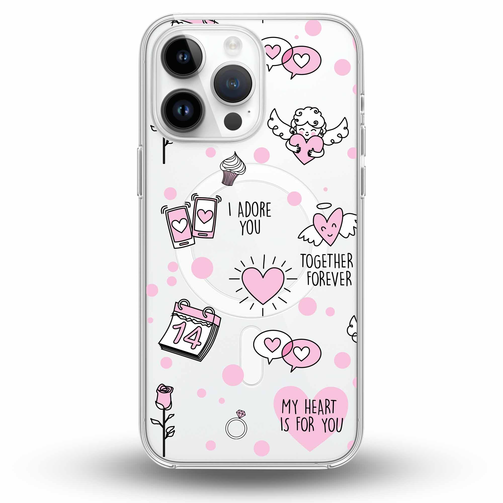 Cupid’s Choice - Cover MagSafe Trasparente Personalizzata