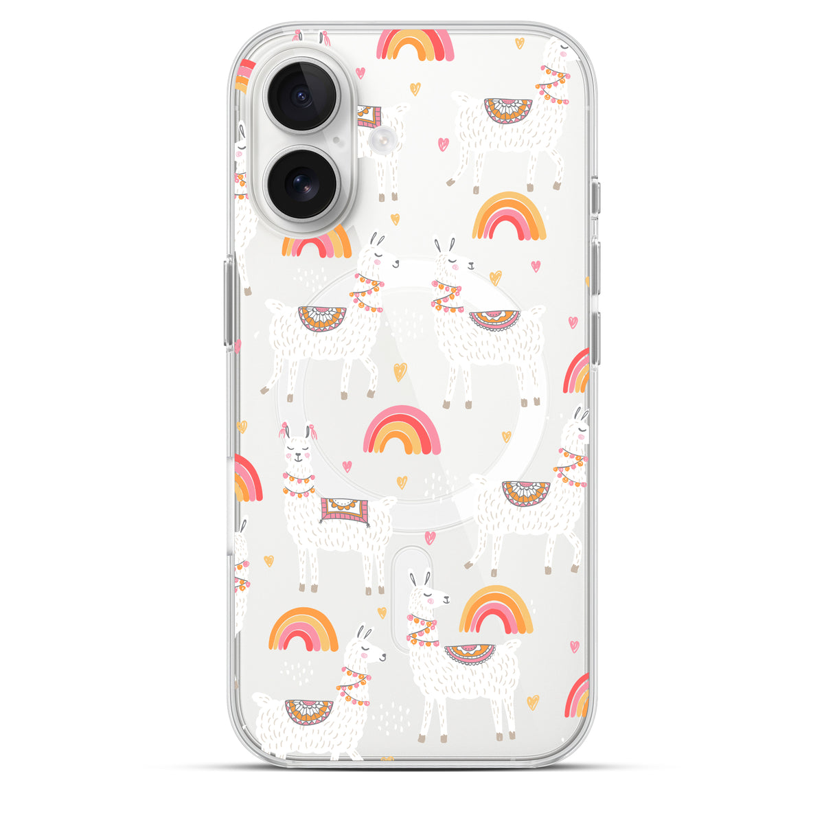 Peaceful Lamas - Cover MagSafe Trasparente Personalizzata