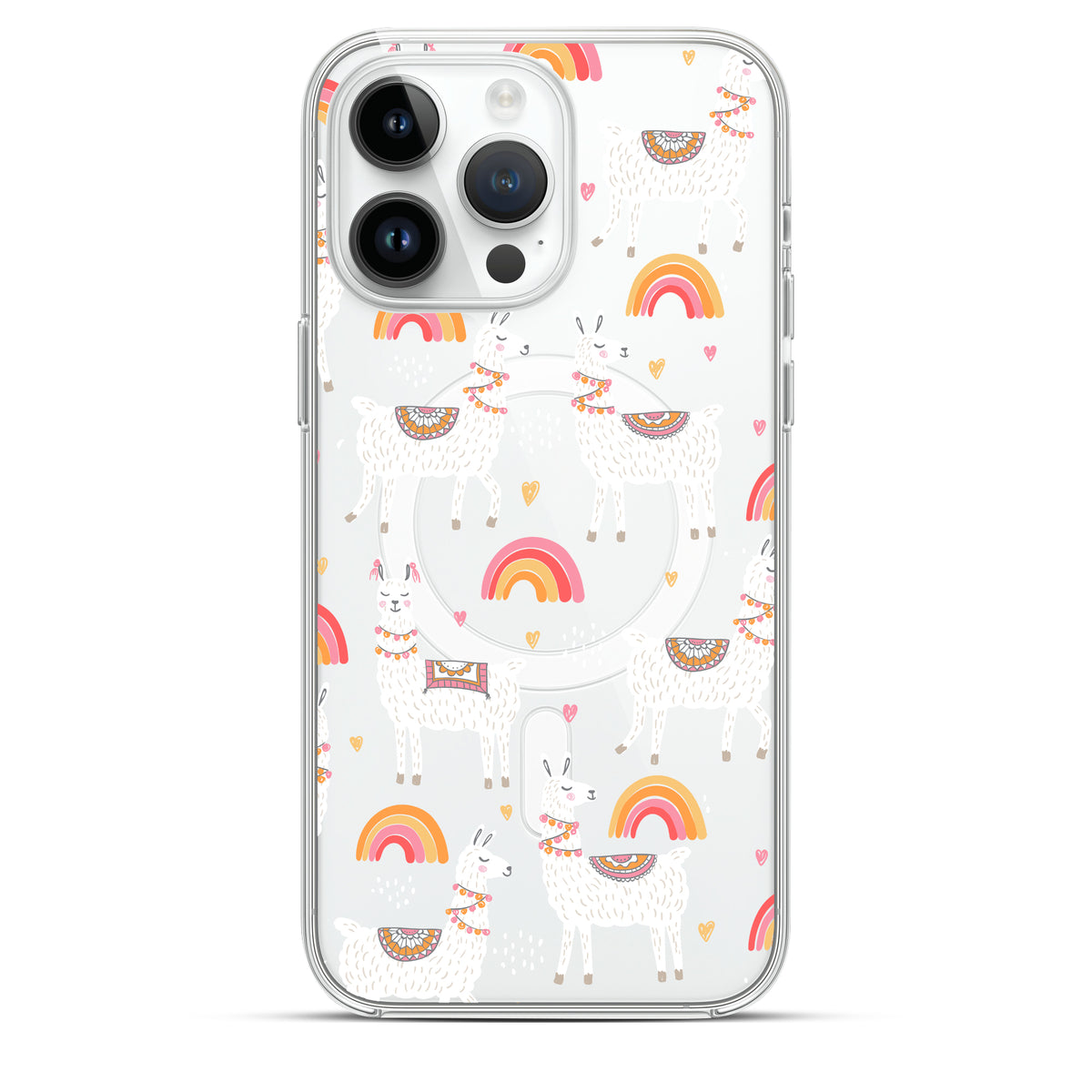 Peaceful Lamas - Cover MagSafe Trasparente Personalizzata