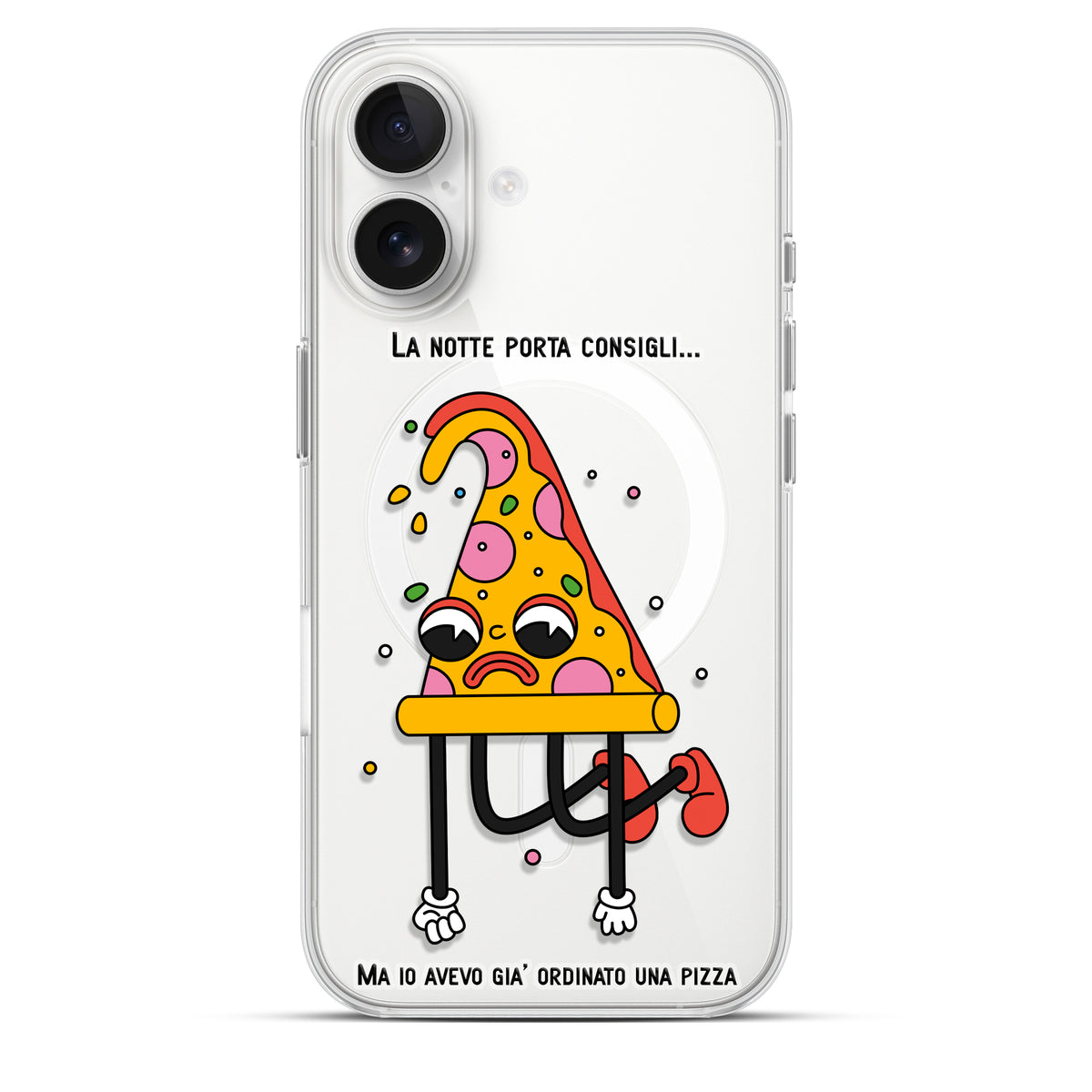 Pizza Mood - Cover MagSafe Trasparente Personalizzata