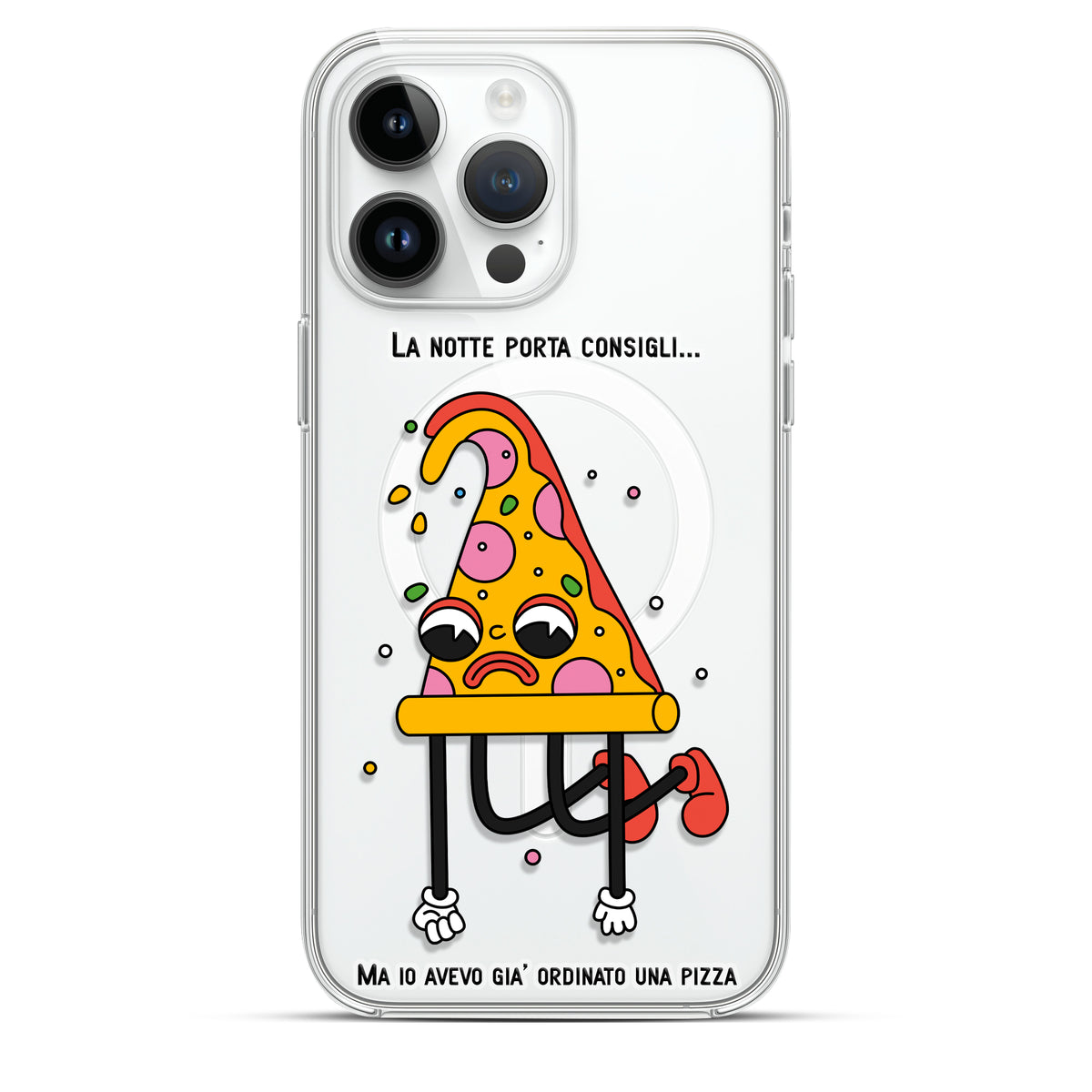 Pizza Mood - Cover MagSafe Trasparente Personalizzata