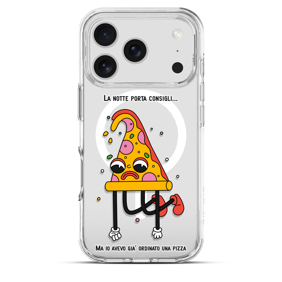 Pizza Mood - Cover MagSafe Trasparente Personalizzata