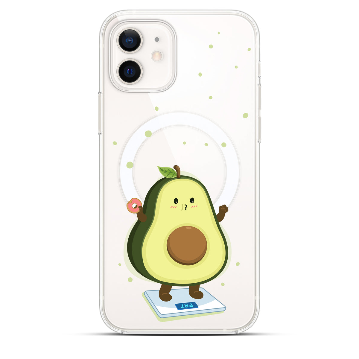 Pudgy Avocado - Cover MagSafe Trasparente Personalizzata