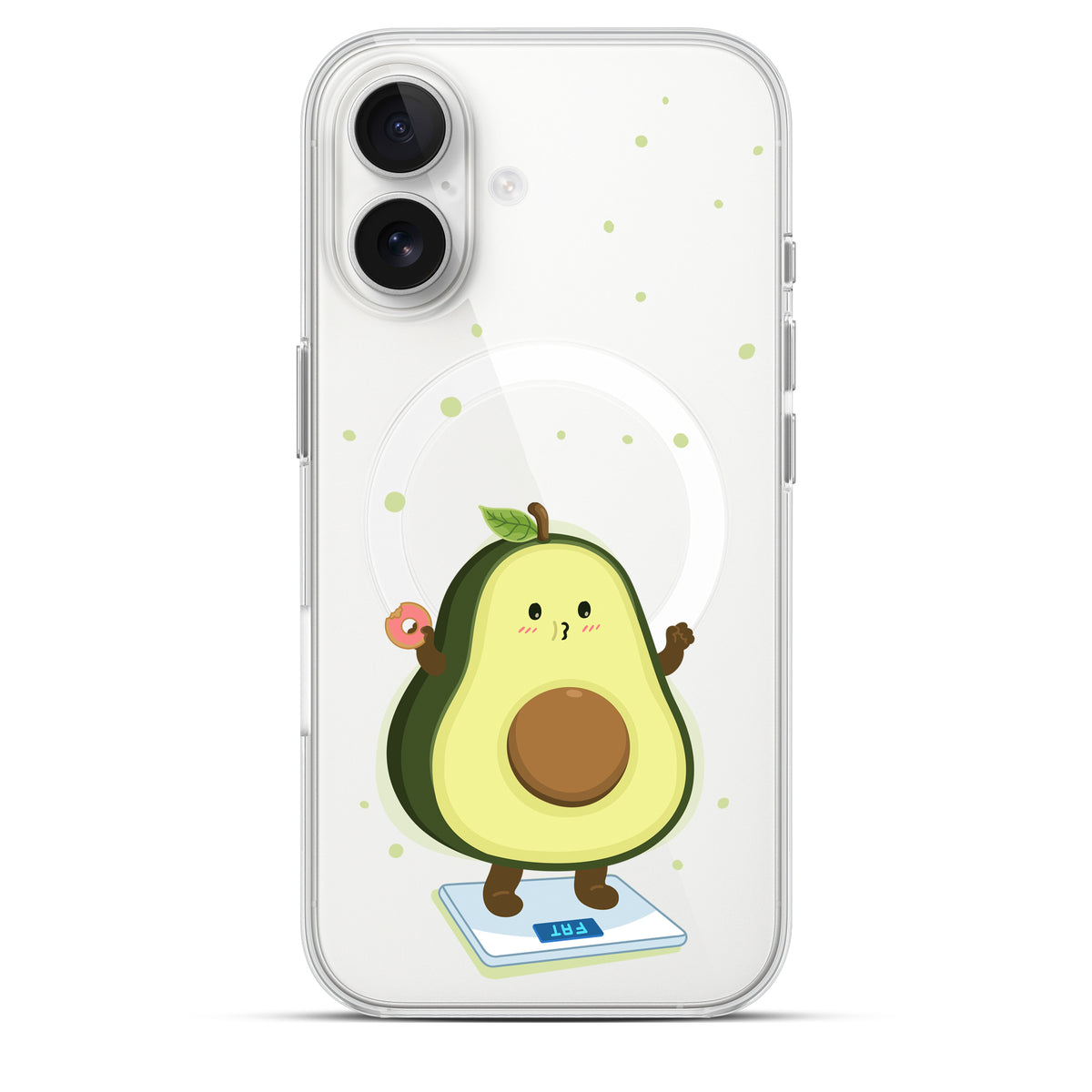 Pudgy Avocado - Cover MagSafe Trasparente Personalizzata