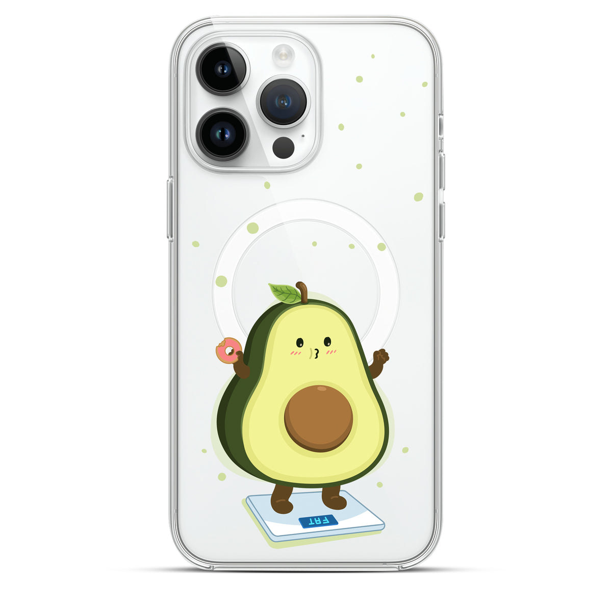 Pudgy Avocado - Cover MagSafe Trasparente Personalizzata