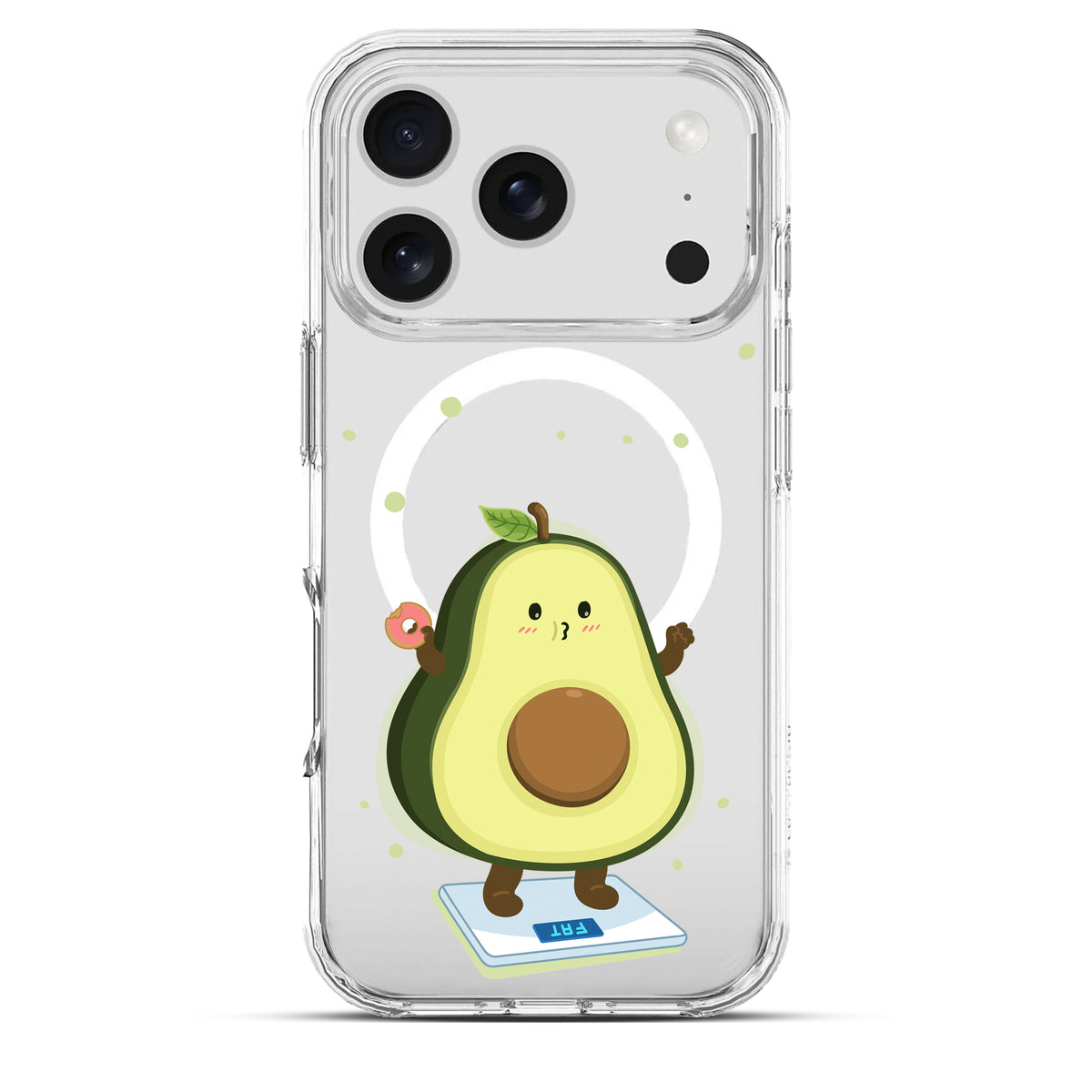 Pudgy Avocado - Cover MagSafe Trasparente Personalizzata