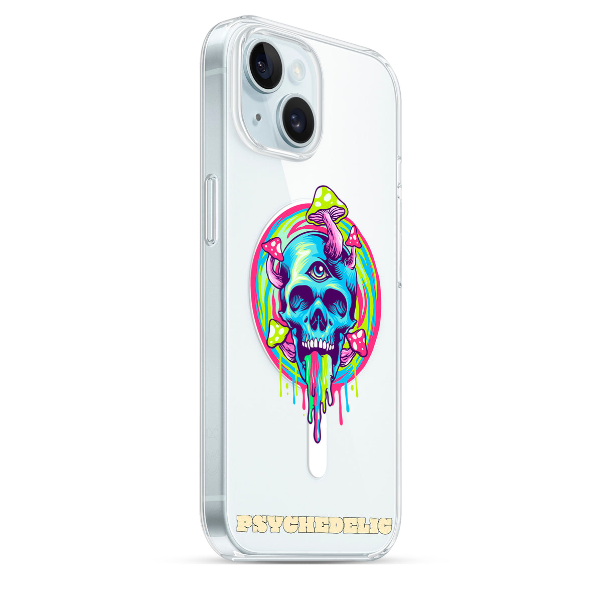 Shroomed Skull - Cover MagSafe Trasparente Personalizzata