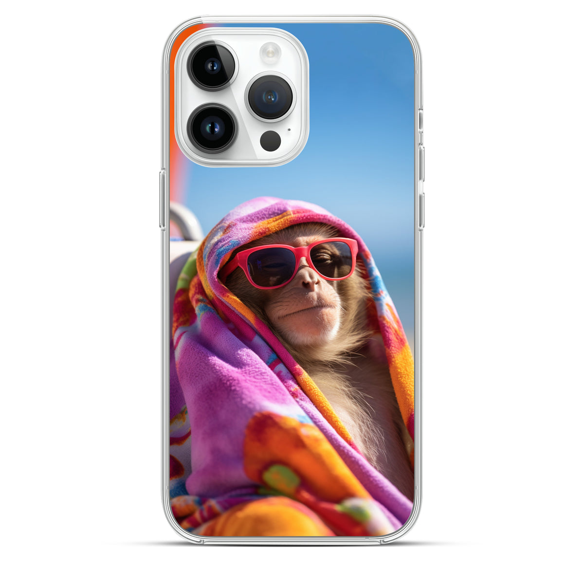 Sunset Chimp - Cover MagSafe Trasparente Personalizzata
