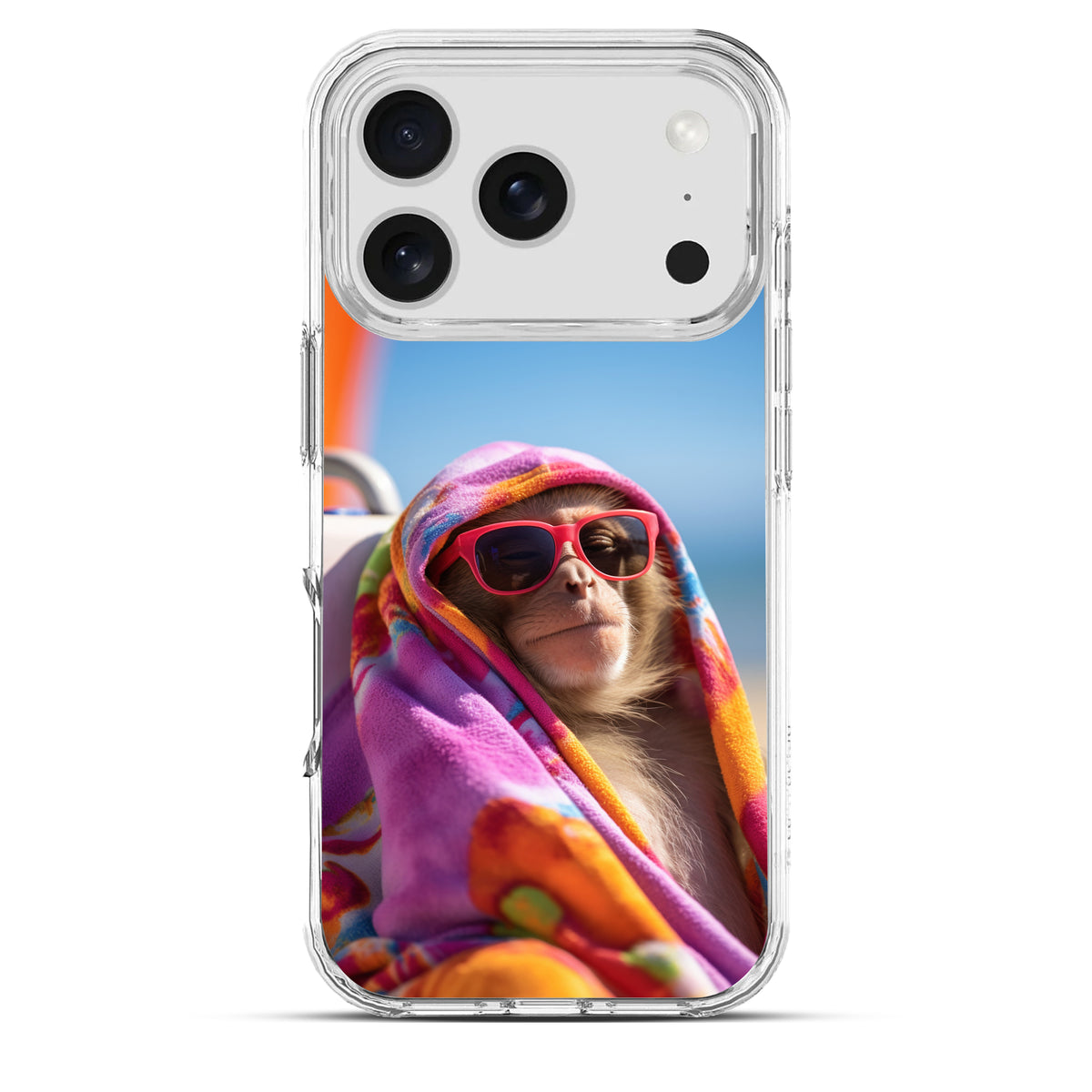 Sunset Chimp - Cover MagSafe Trasparente Personalizzata