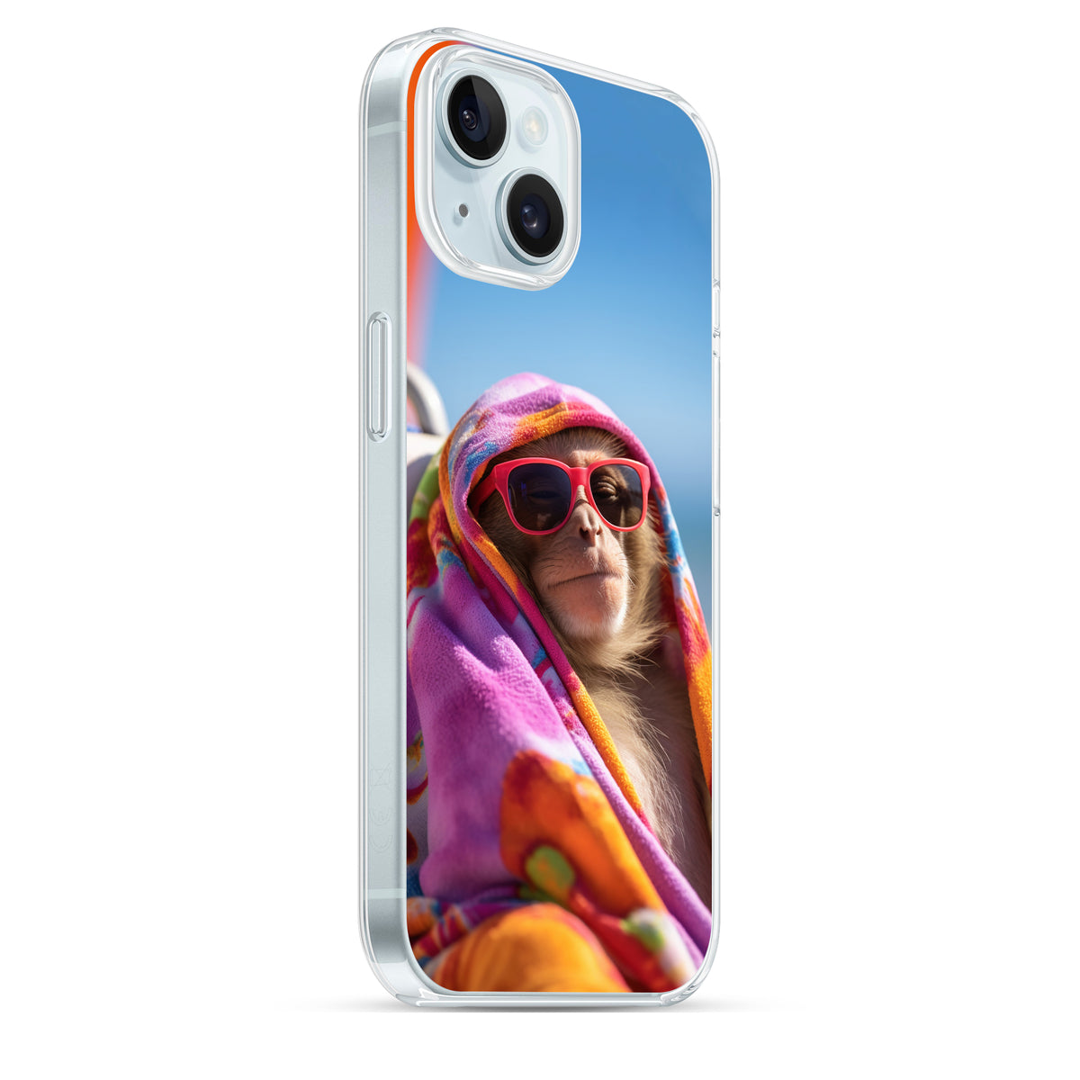 Sunset Chimp - Cover MagSafe Trasparente Personalizzata