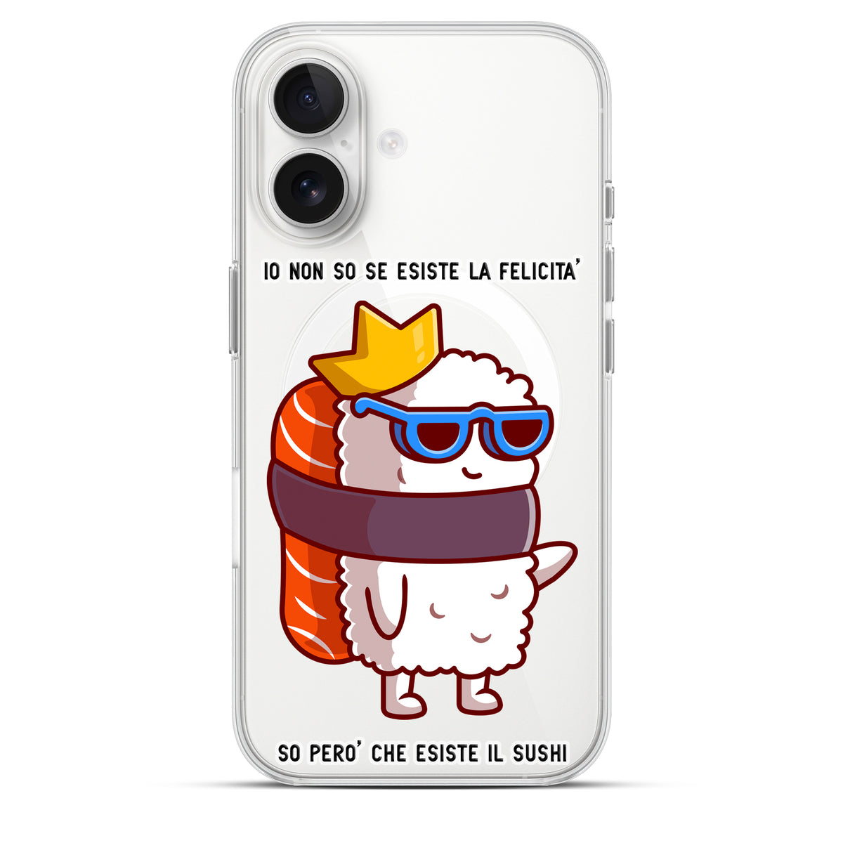 Sushi King - Cover MagSafe Trasparente Personalizzata
