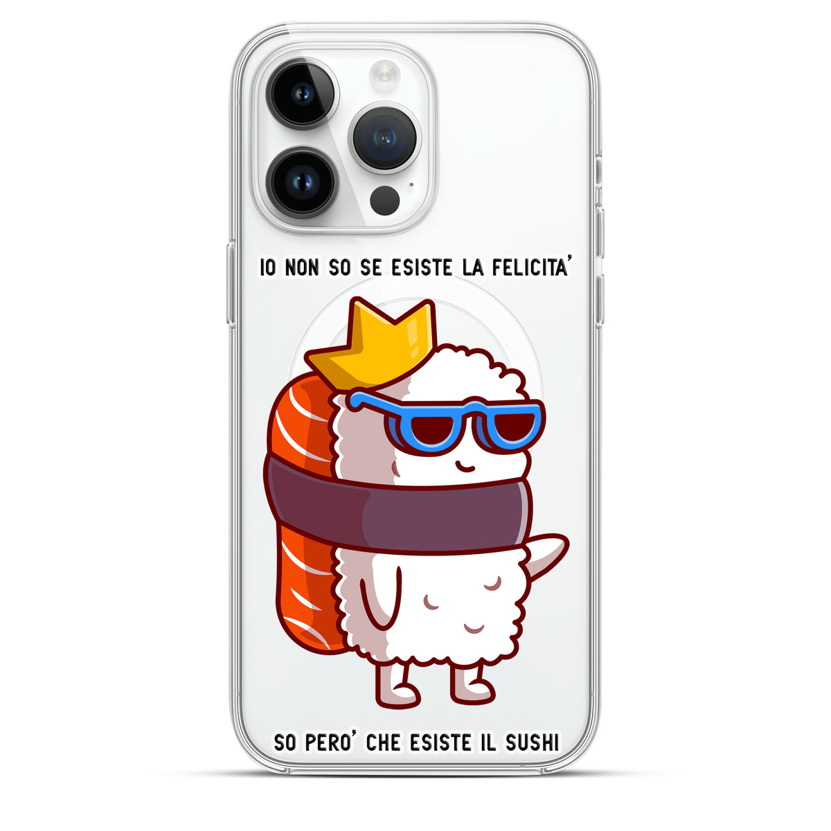 Sushi King - Cover MagSafe Trasparente Personalizzata