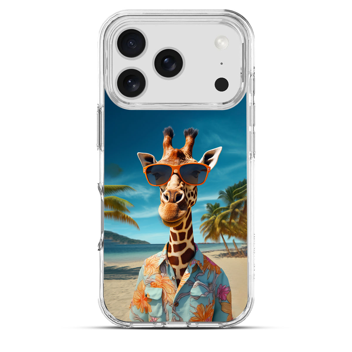 TropiGiraffe - Cover MagSafe Trasparente Personalizzata